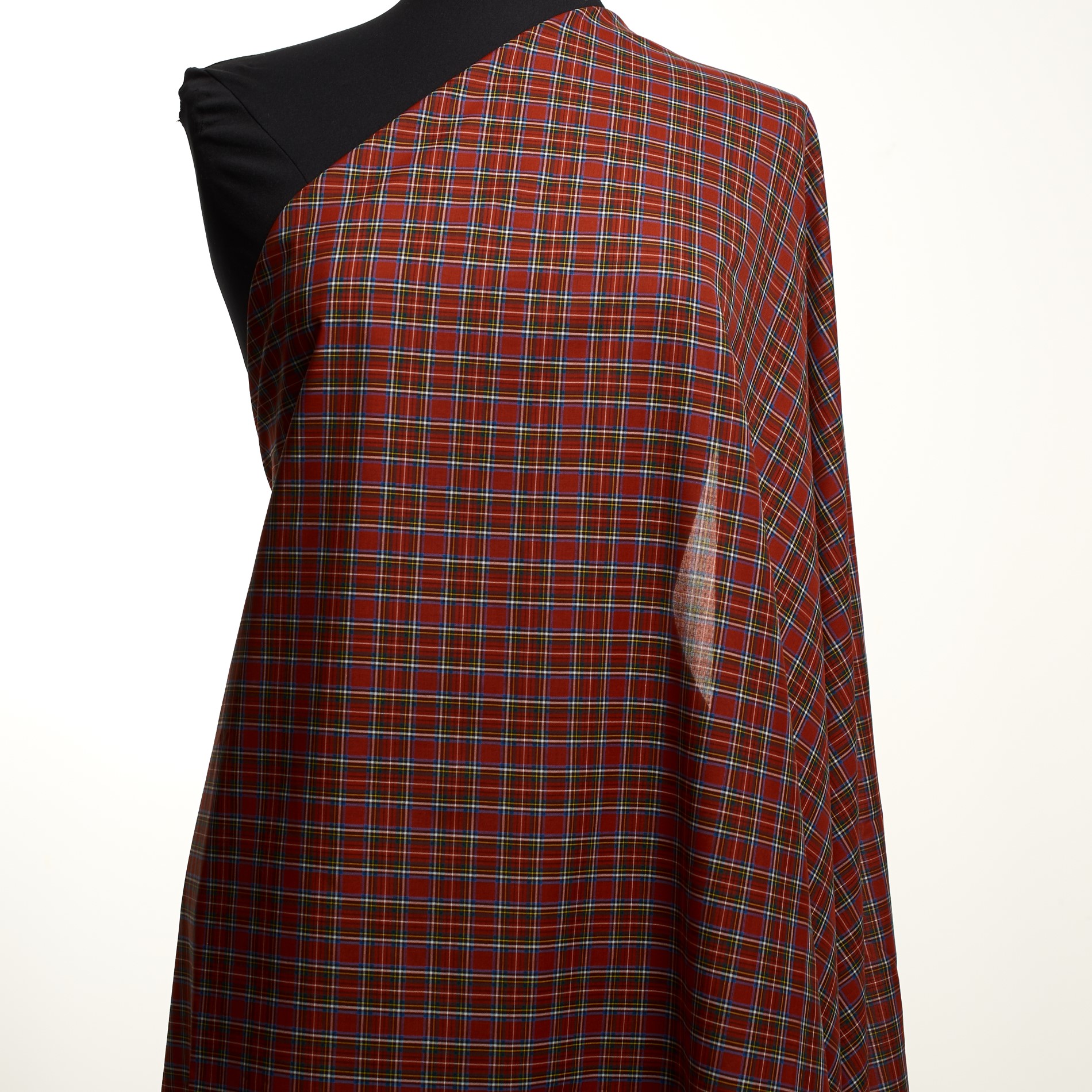Batyst, Bawełna, Tartan, Cherry Red