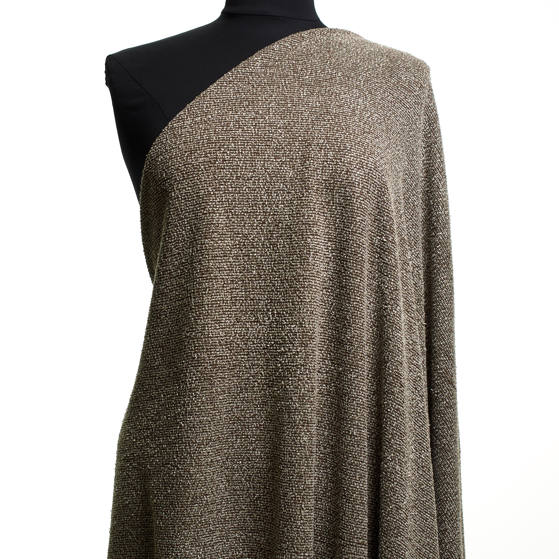 Jersey, Bouclé, Algodón, Seal Brown