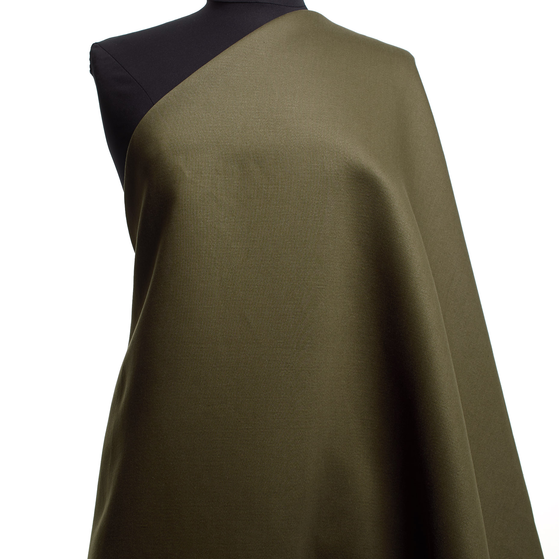 TWILL, COTTON, LINEN, BURNT OLIVE