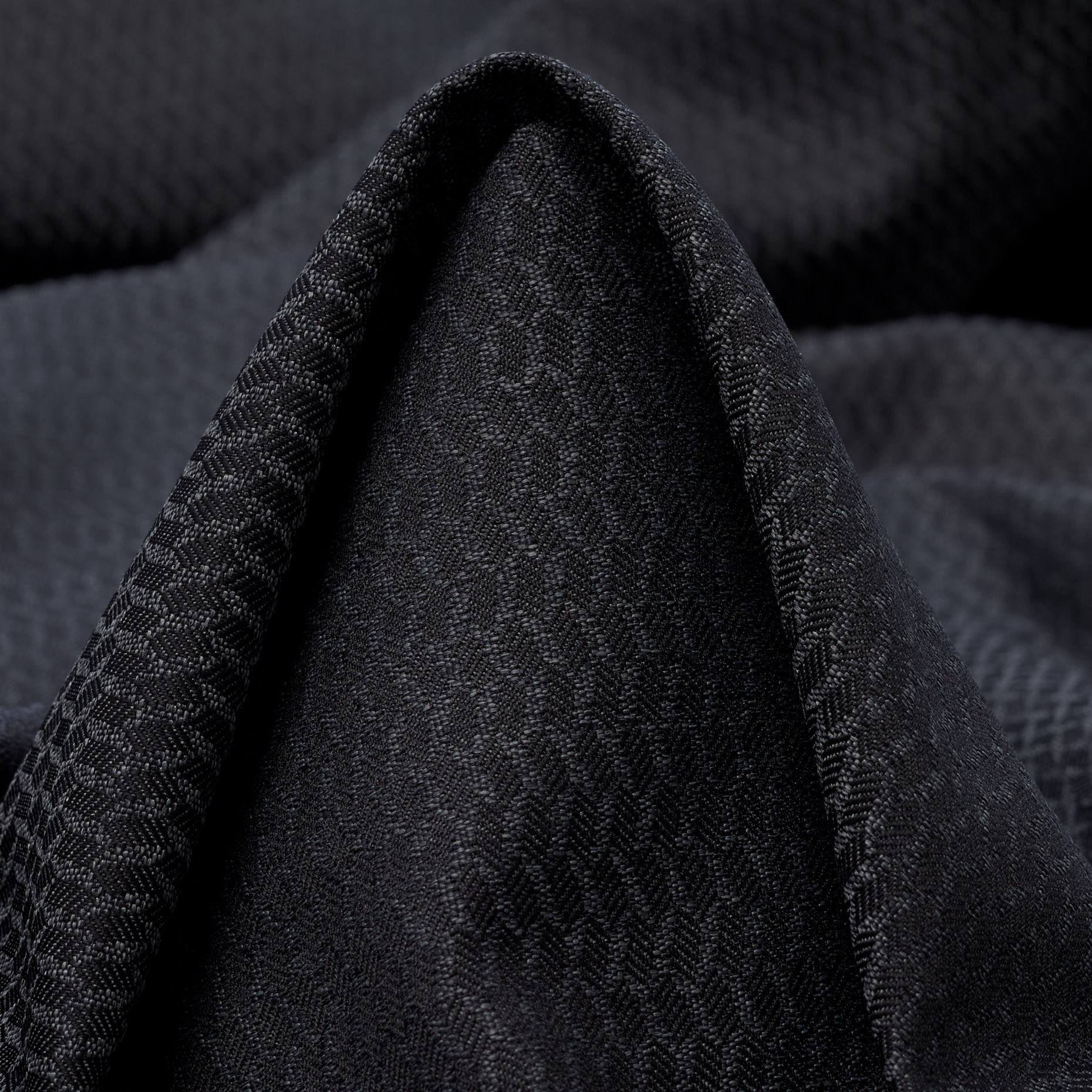 Jacquard, Laine, Design Géométrique, Black Sand