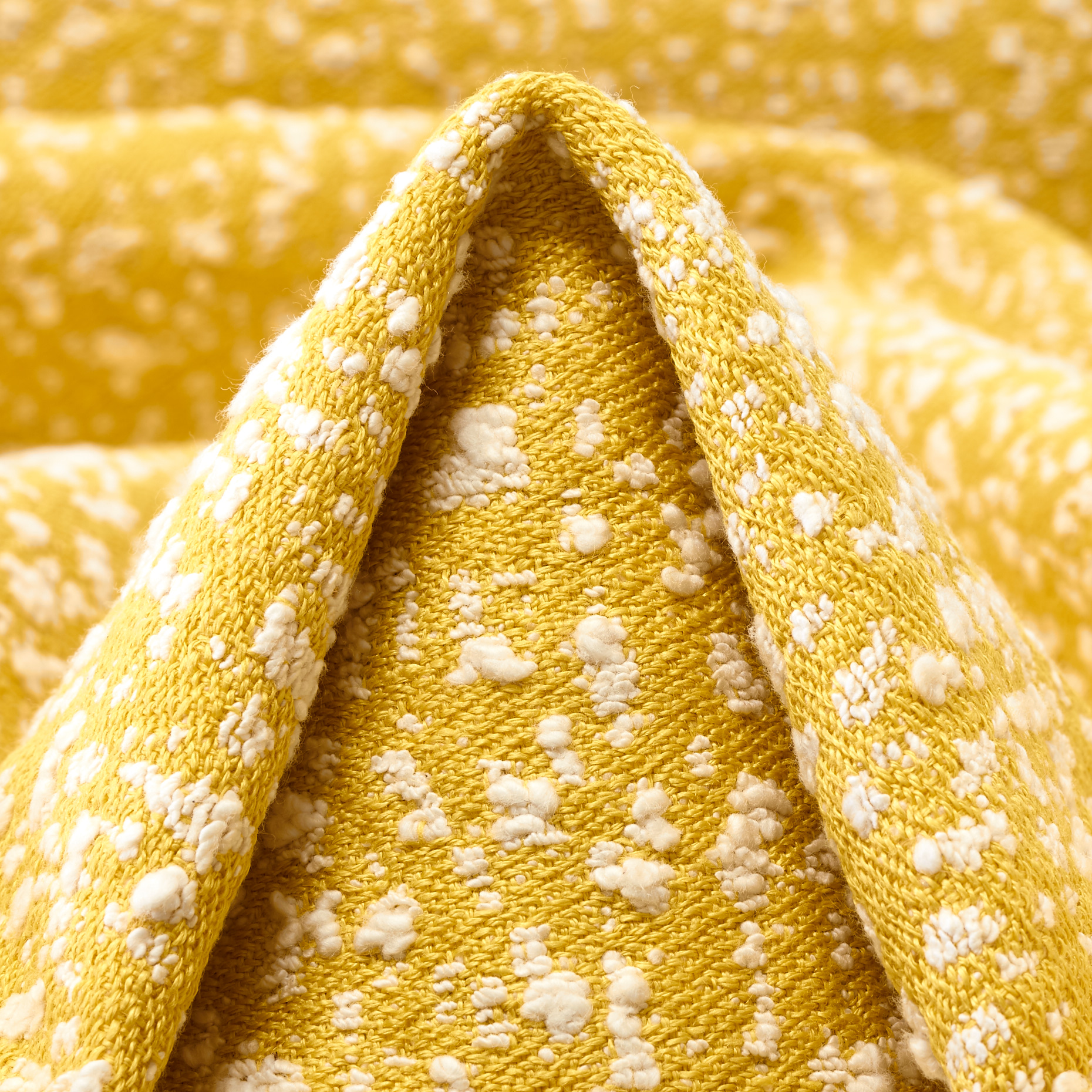 BOUCLÉ, LINEN, COTTON, OLD GOLD&BRILLIANT WHITE (F000053762)
