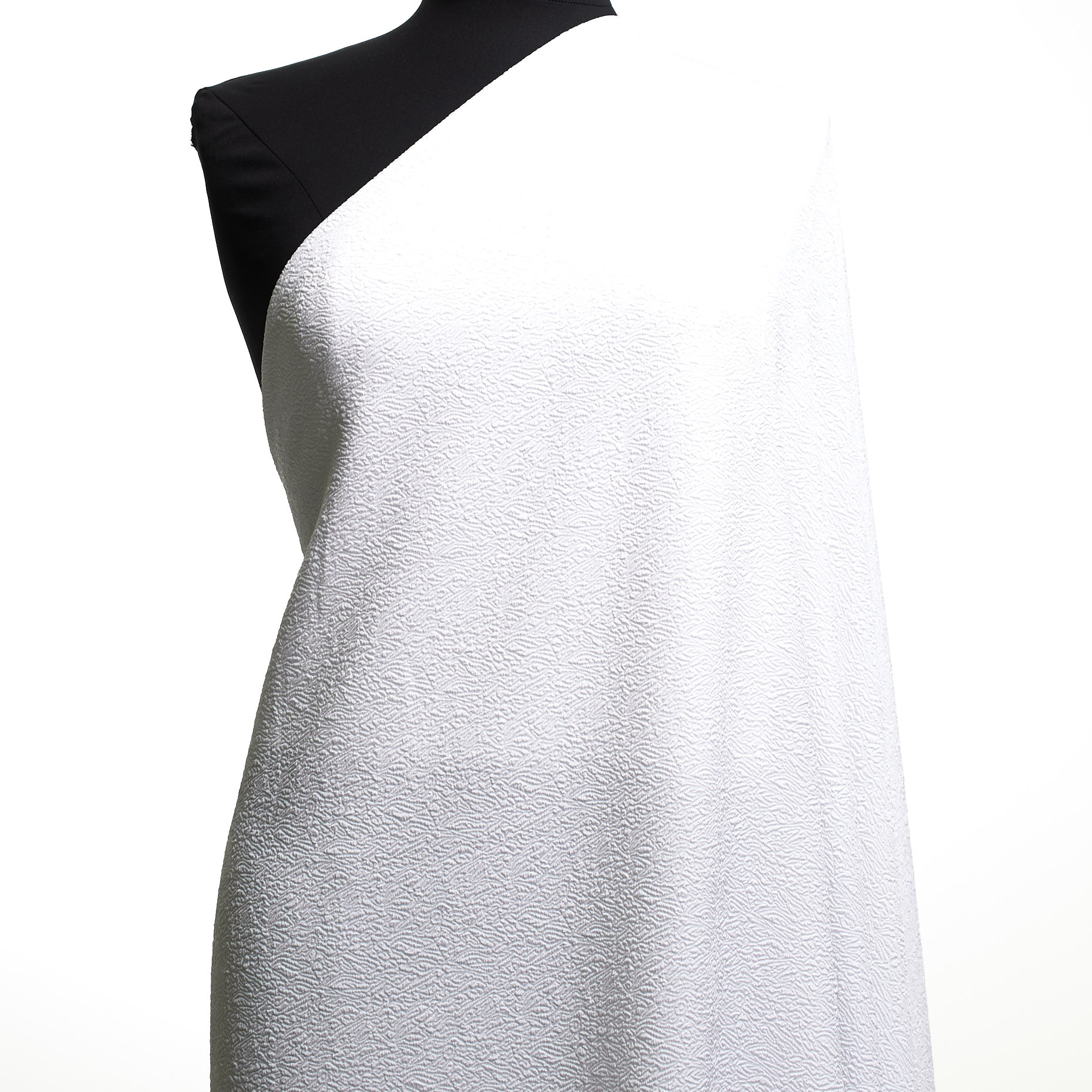 Jacquard, Stretch, Tono su Tono, Brilliant White