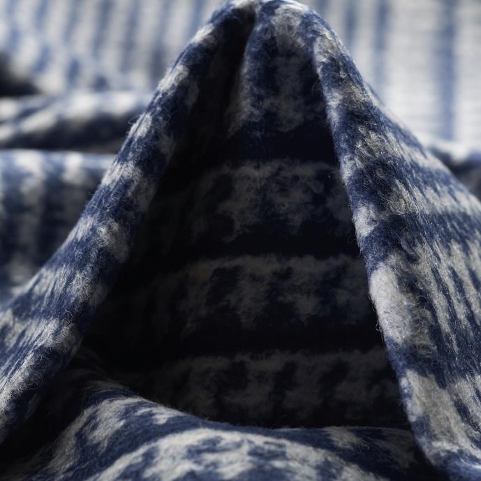 JERSEY, JACQUARD, GLENCHECK, DARK BLUE&SNOW WHITE