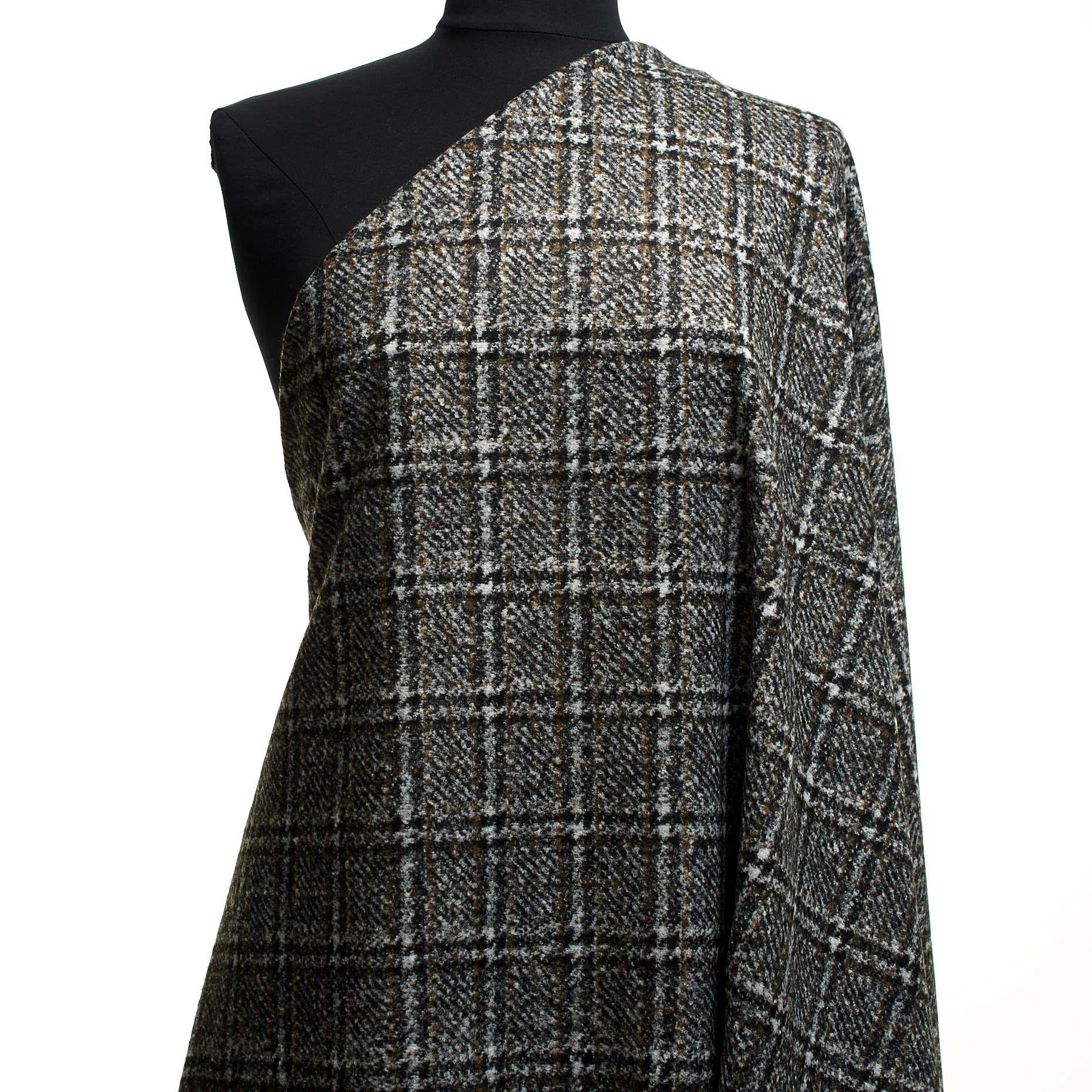 Jersey, Jacquard, Wolle Mix, Dark Shadow