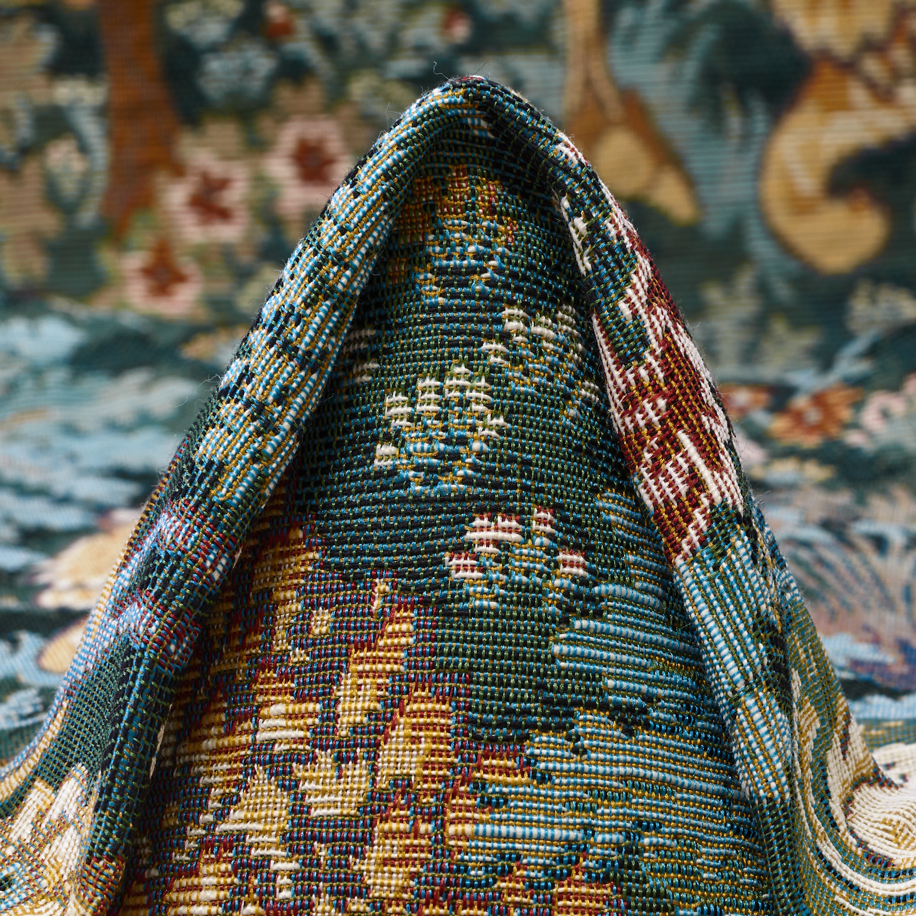 JACQUARD, COTTON, FLORAL, BOTTLE GREEN & SPEARMINT | P000007210