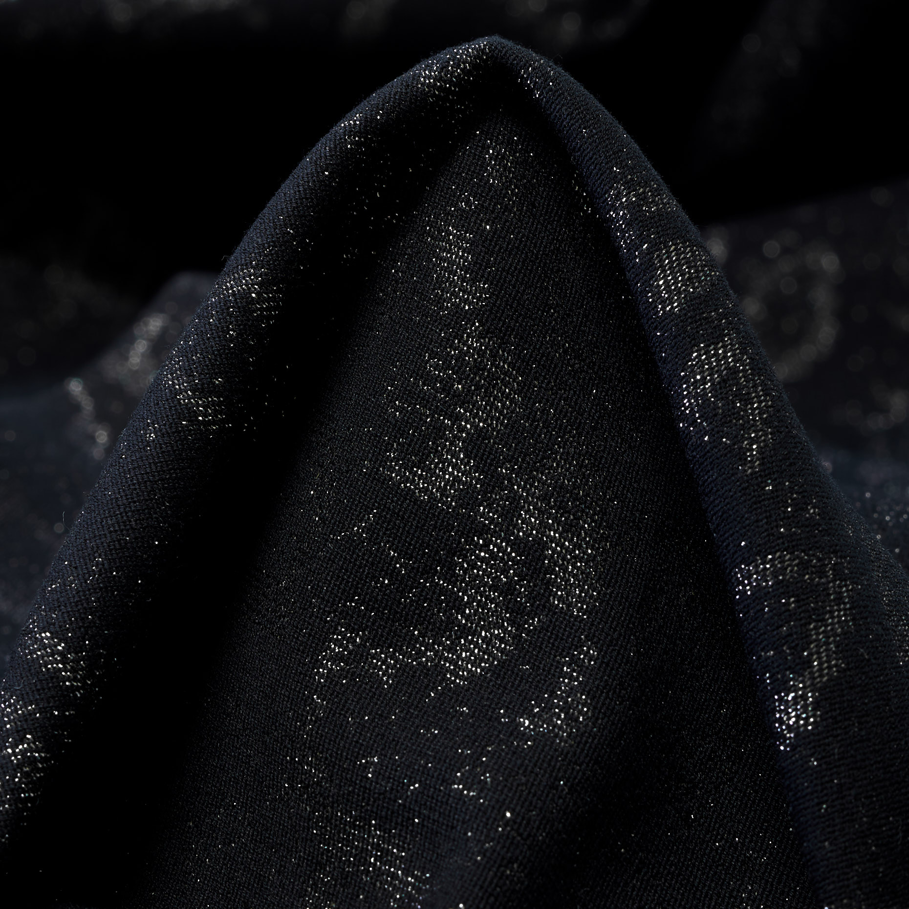 Jacquard, Cotton Elastic, Gunmetal&Raven Black