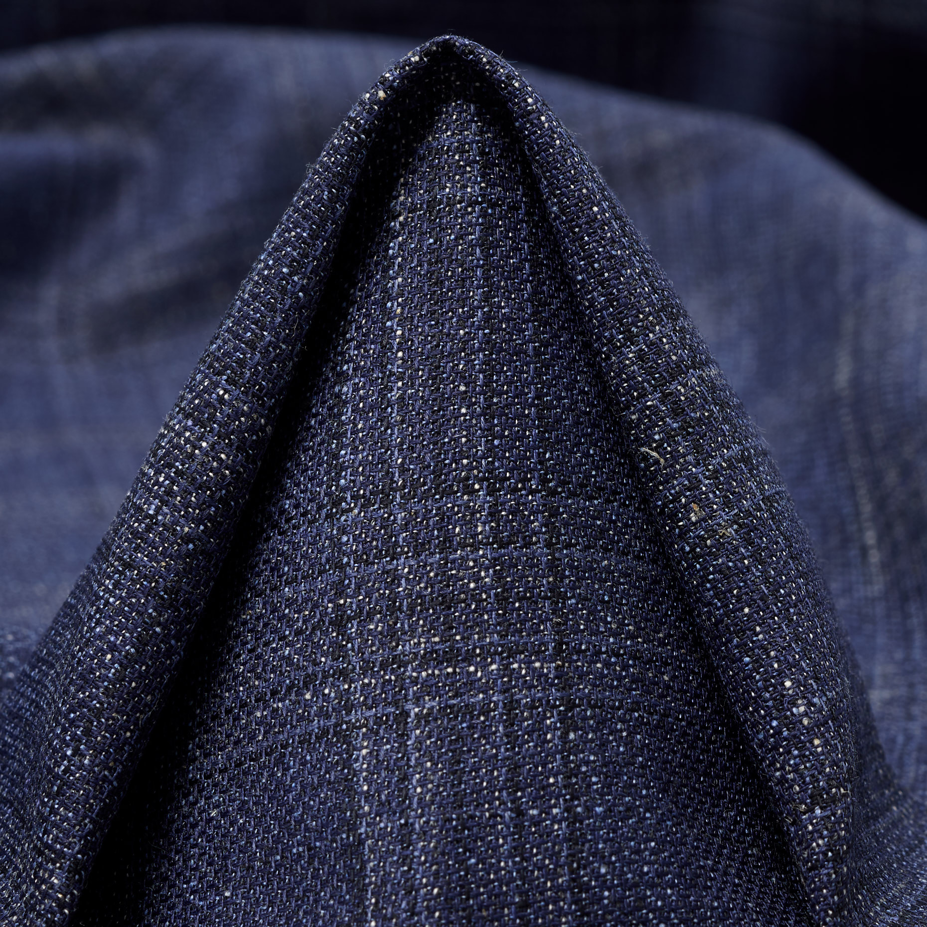 Cool Wool, Mieszanka lnu, Ramy, Blue Indigo