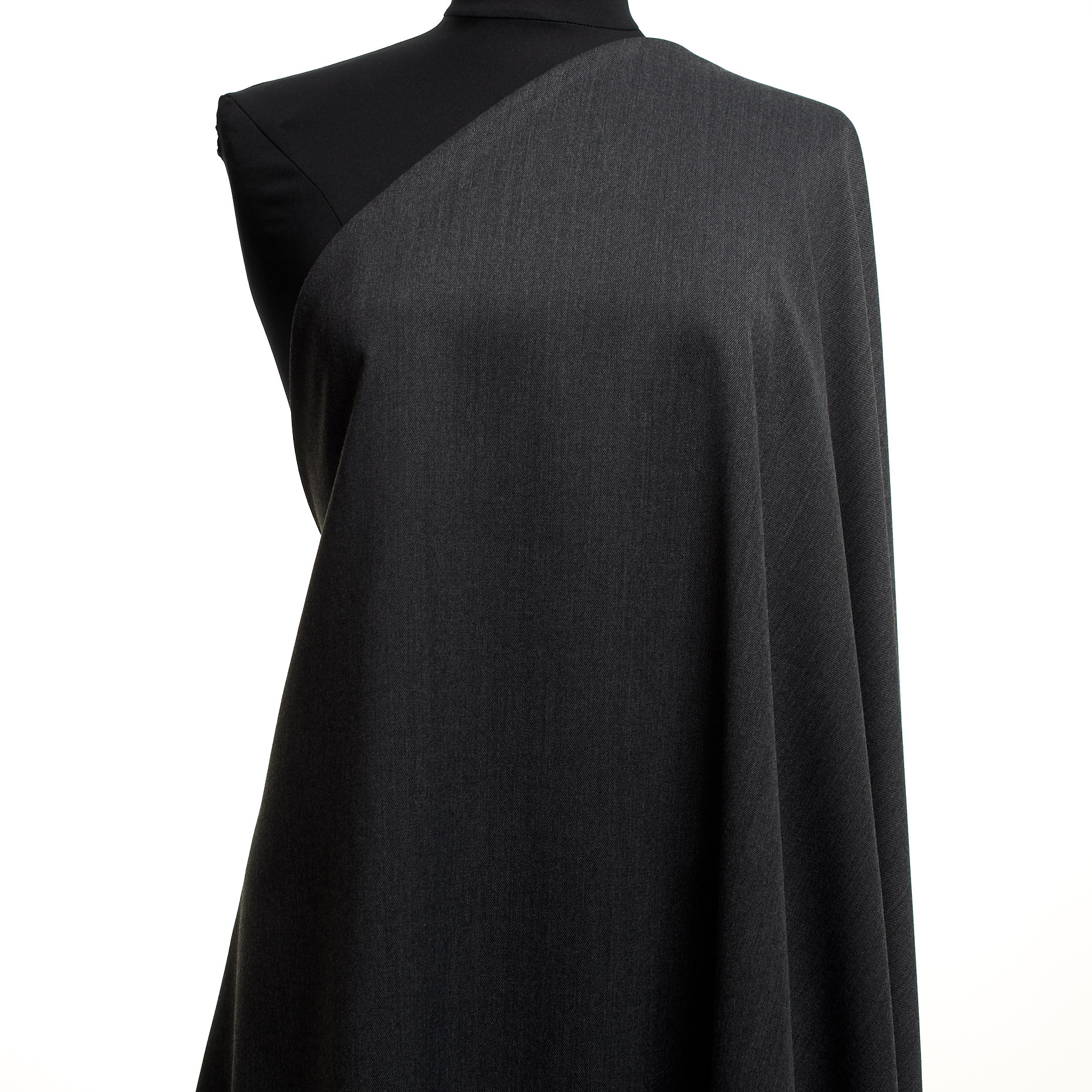 Twill, Wool Blend, Elastic, Gunmetal