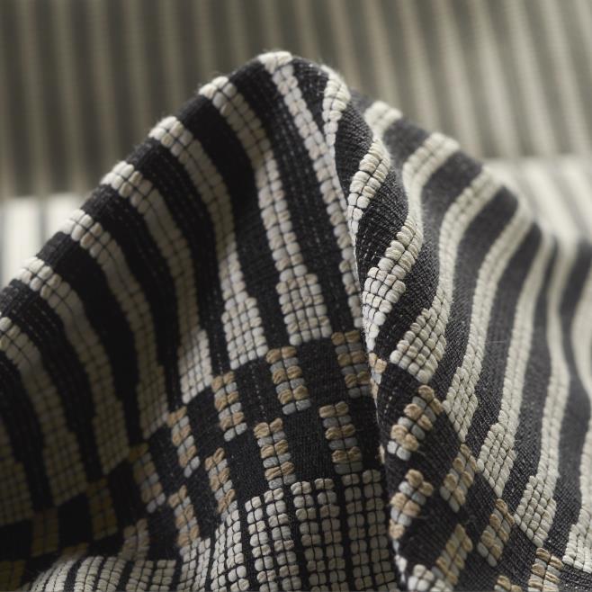 Jacquard Double, Baumwolle, Ivory&Raven Black