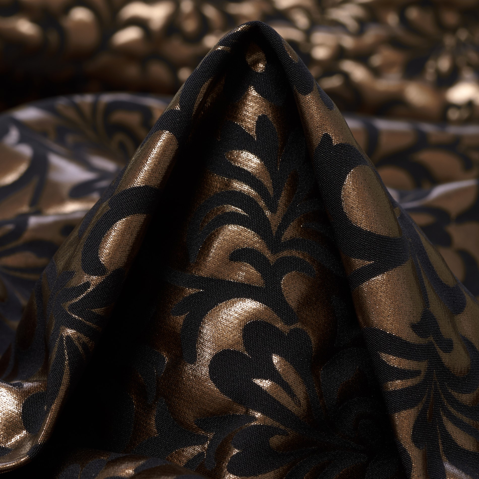 TECHNO JERSEY, SHIMMERING, HIGH ELASTICITY, PALE GOLD