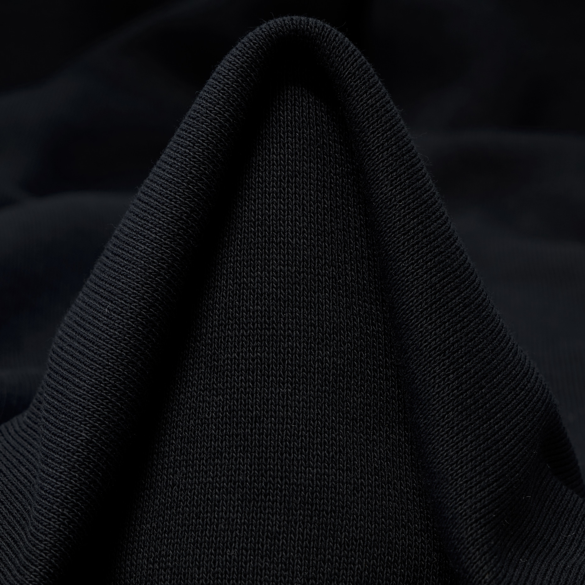 French Terry, Algodón, Raven Black