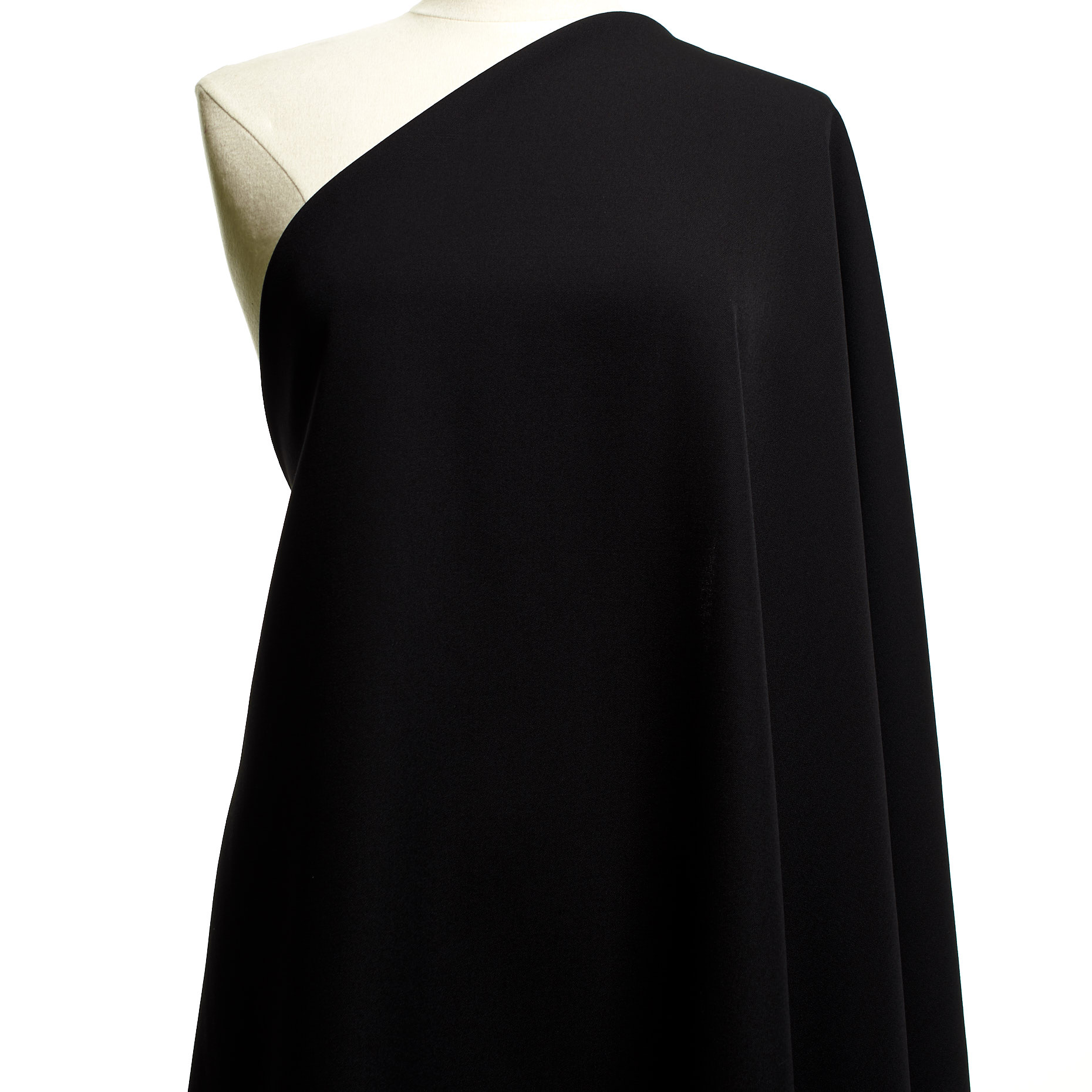 TWILL, WOOL, RAVEN BLACK