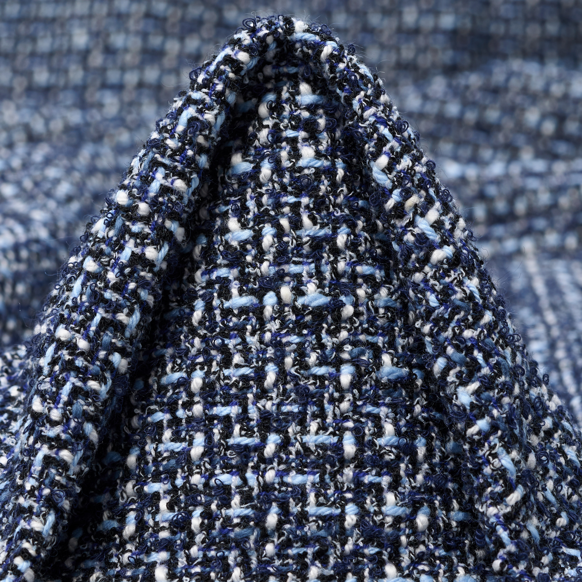 Chanel, Bouclé, Misto Cotone, Airy Blue