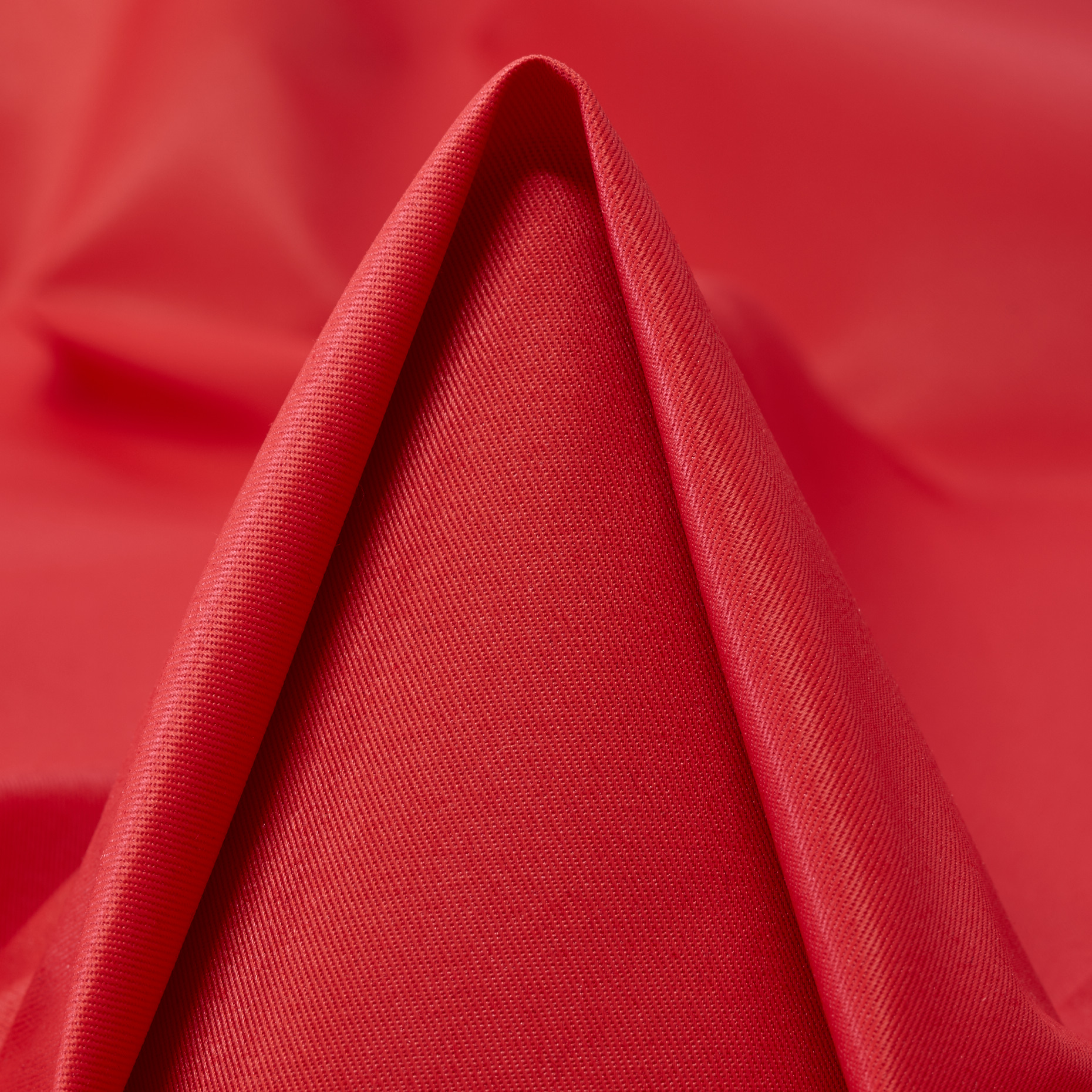 Twill, Cotton, Stiff, True Red