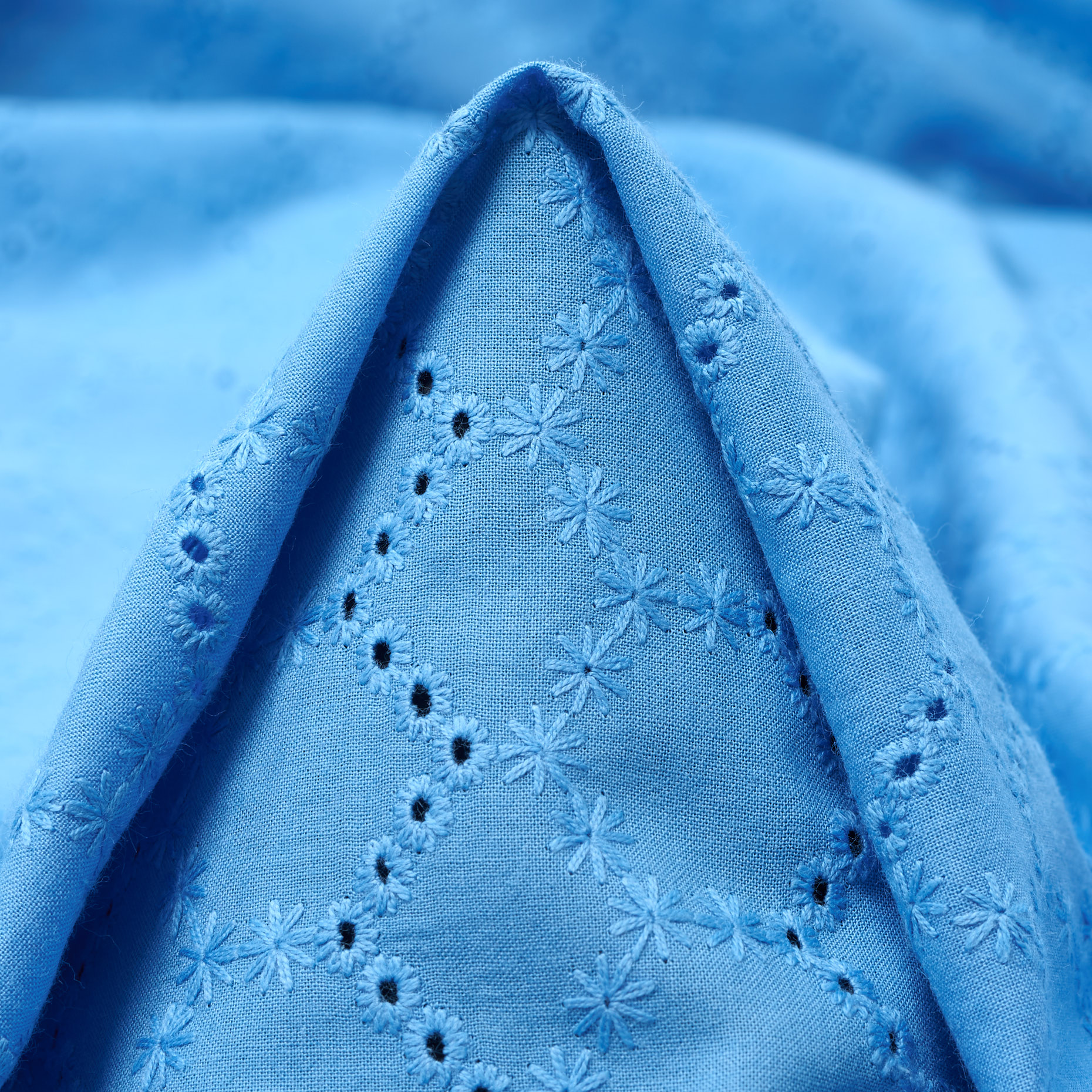 Pizzo, Cotone, Micro Design, Malibu Blue (F000030661)