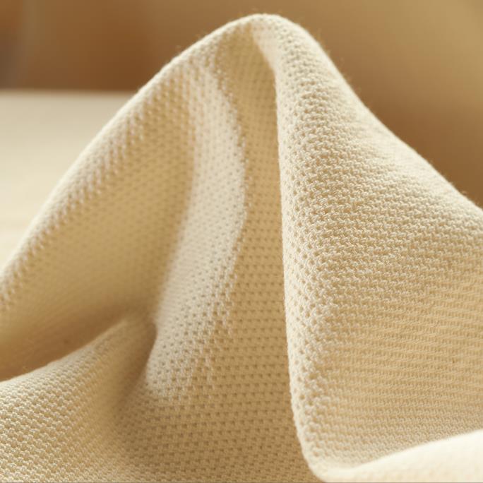 PIQUÉ, COTTON, BONE WHITE