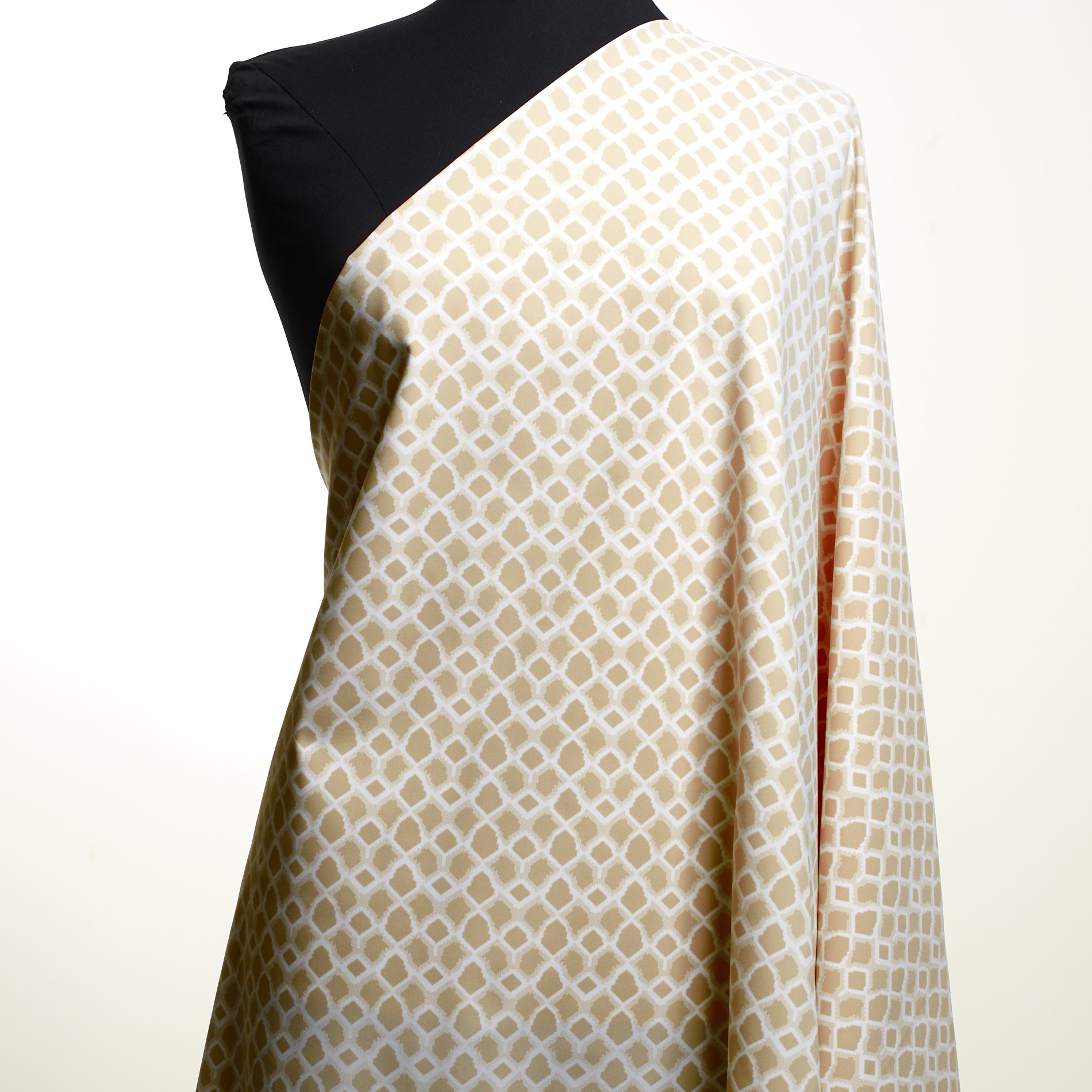TECHNO JERSEY, PRINTED, HIGH ELASTICITY, SHELL&BRILLIANT WHITE