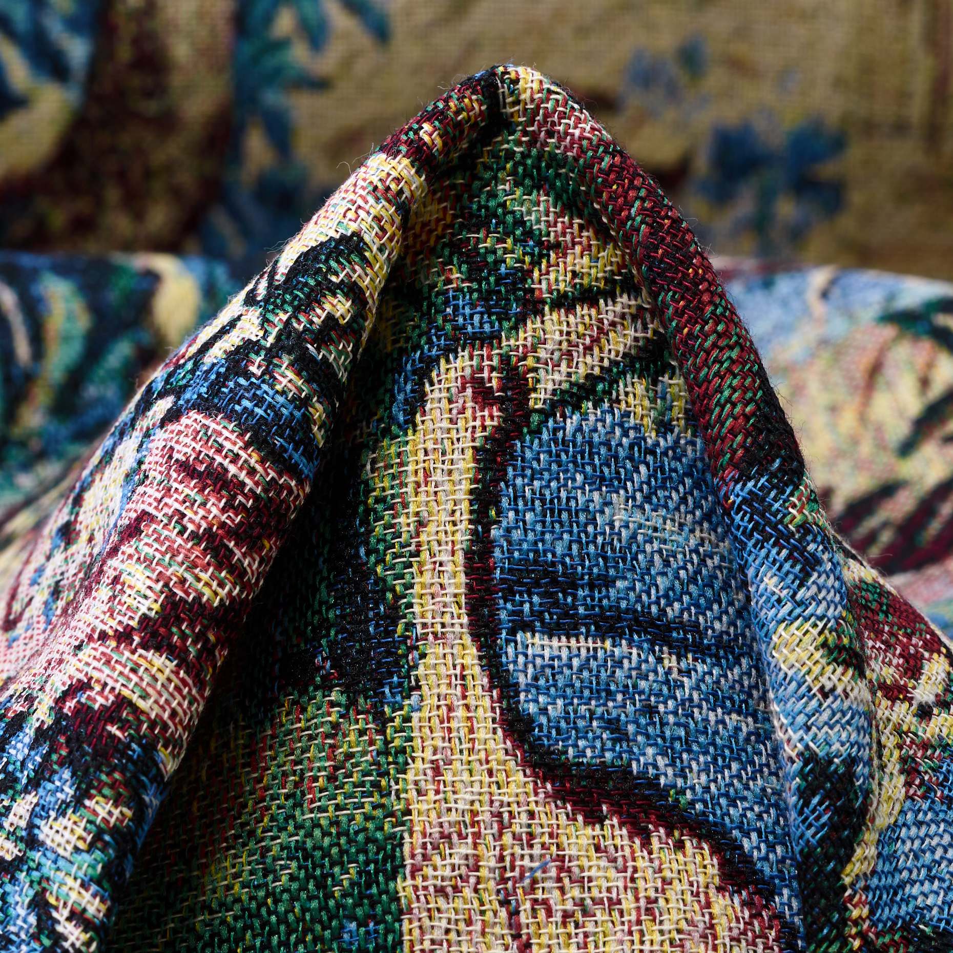 Jacquard, Cotone, Floreale, Powder Blue (P000007030)