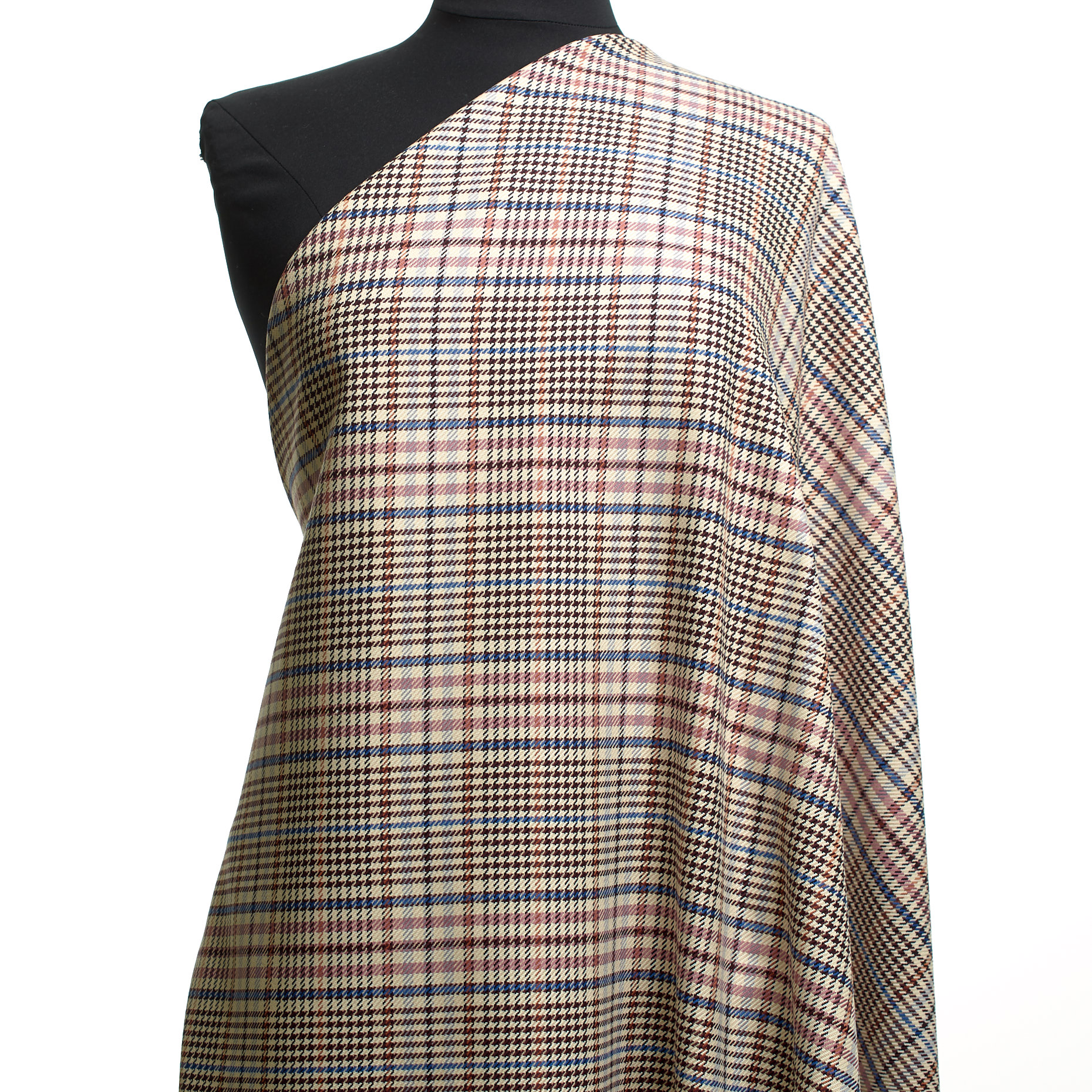 Cotton, Check, Antique White