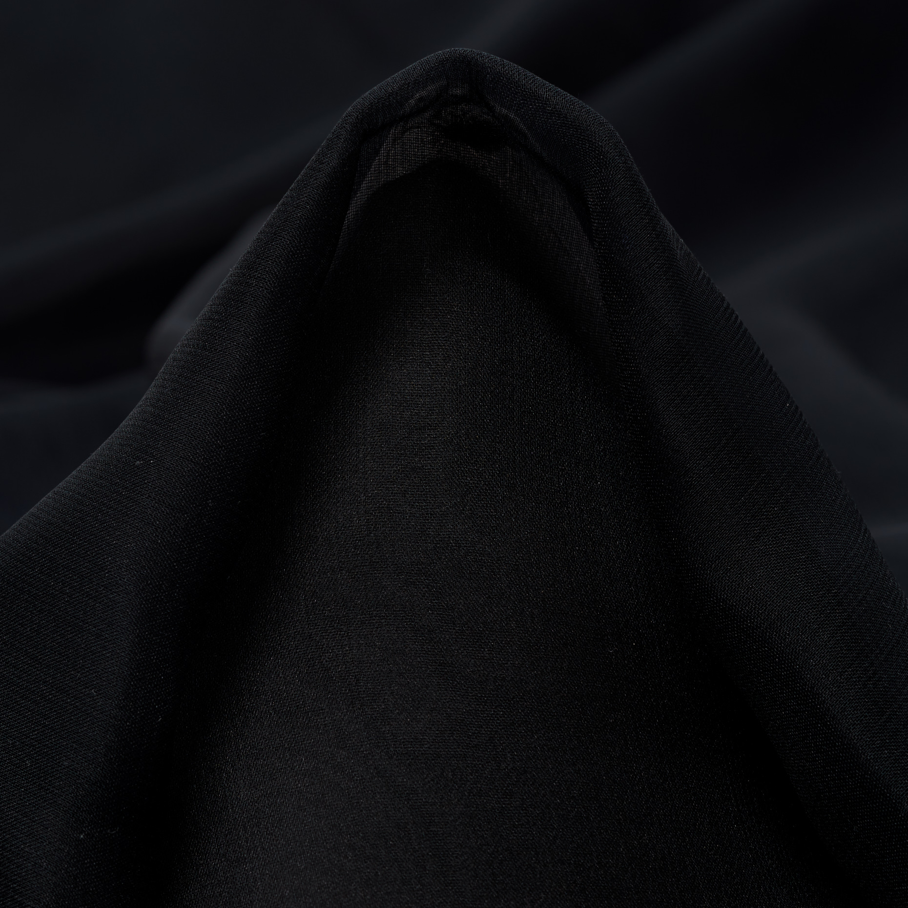 SILK, CHIFFON, RAVEN BLACK