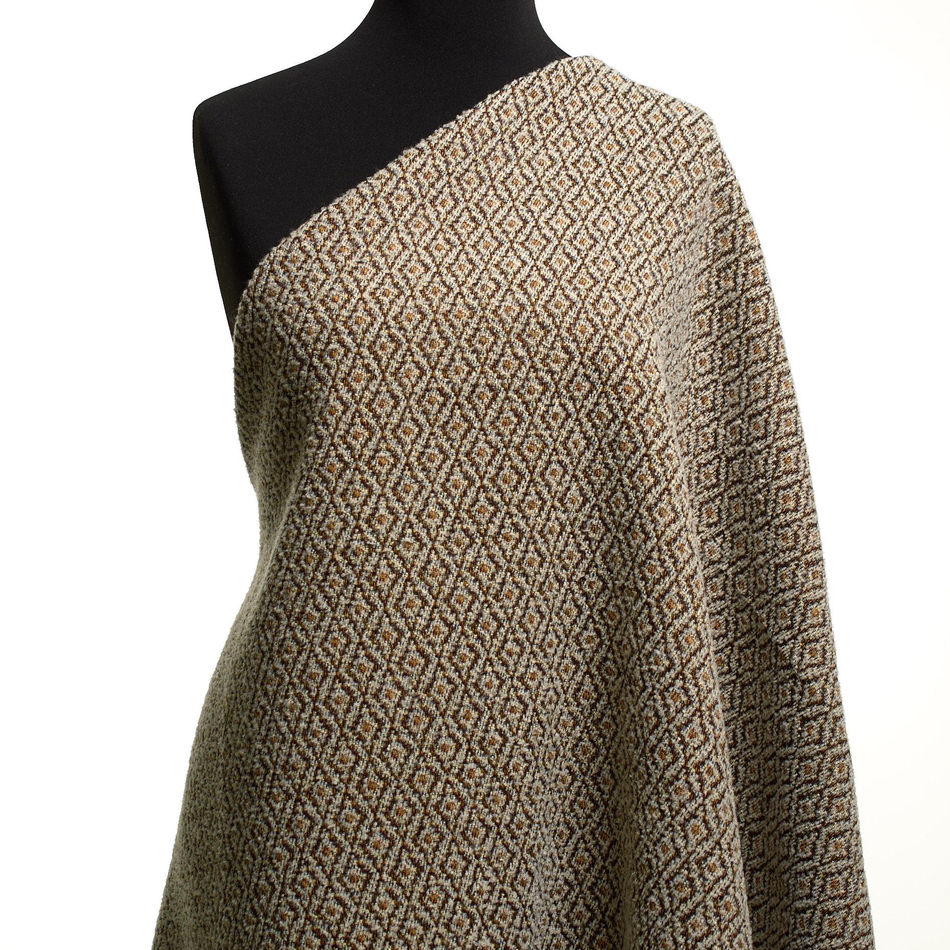 Jacquard, Algodón Mix, Design Geometrico, Oyster Mushroom