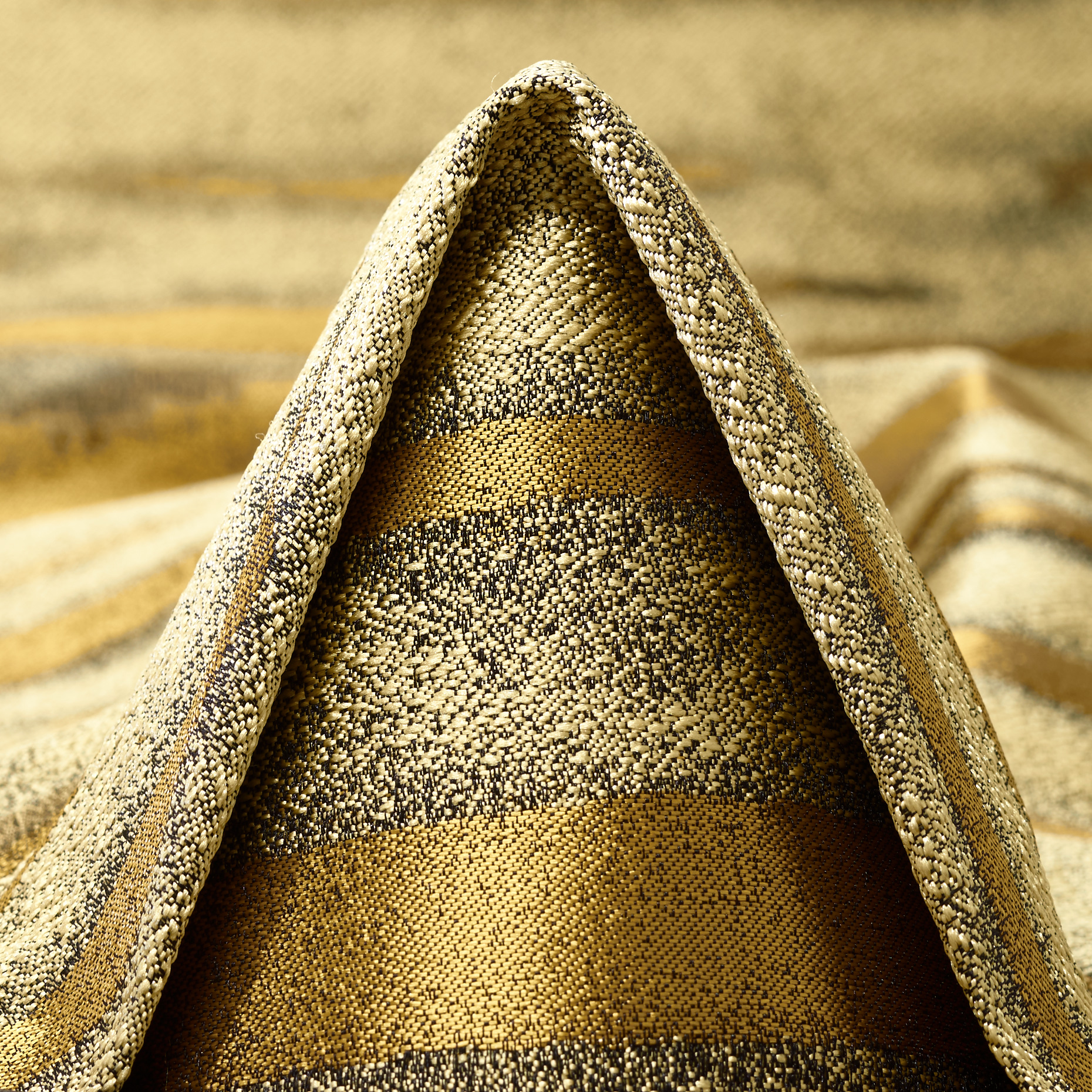 Jacquard, Misto Seta, Luccicante, Gilded Beige&Curry (F000053777)