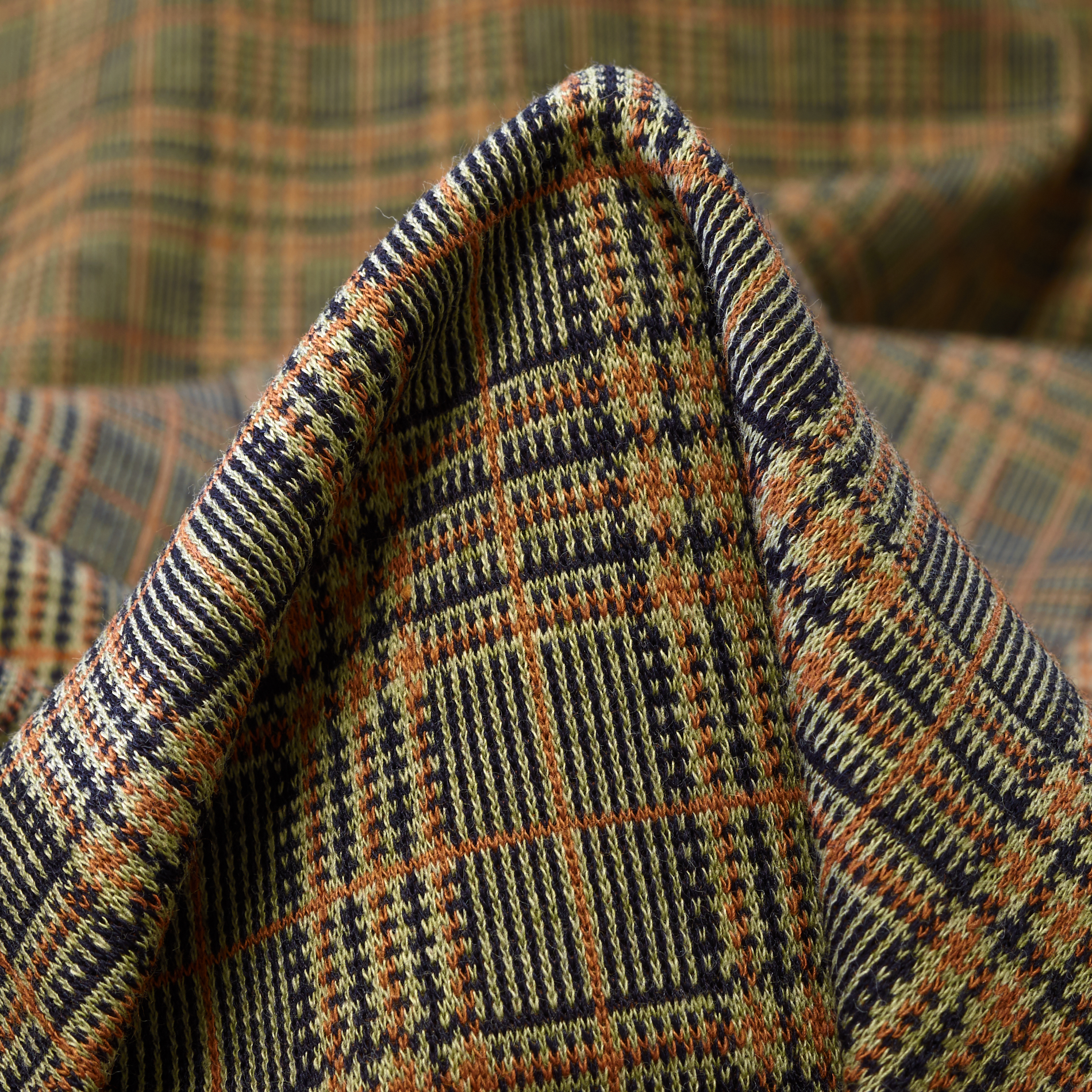 Jersey, Jacquard, Prince de Galles, Caramel&Sage