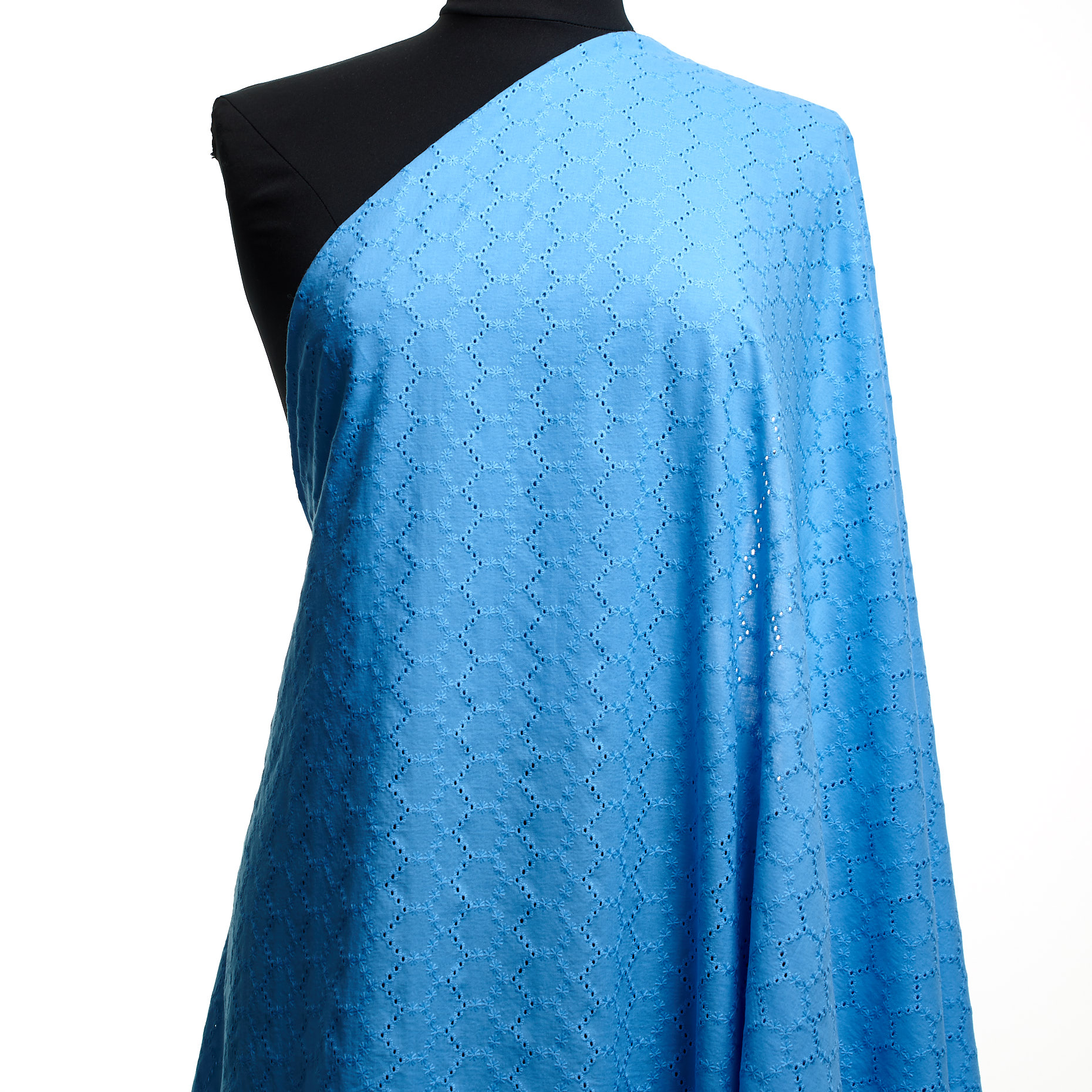Encaje, Algodón, Micro Design, Malibu Blue