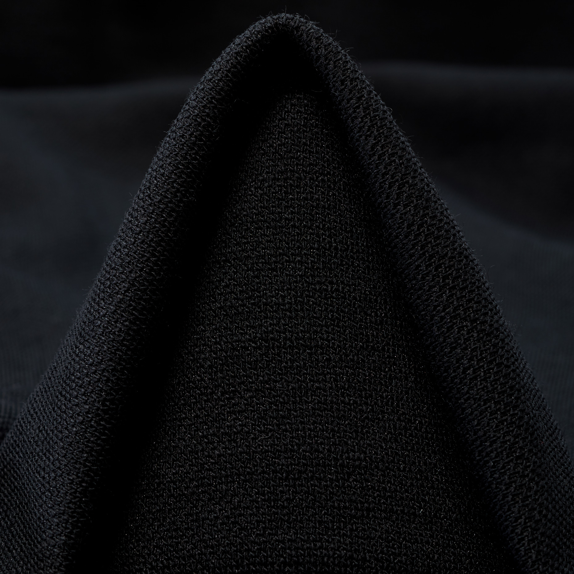 Jersey, Mieszanka wełny, Stretch,  Jet Black