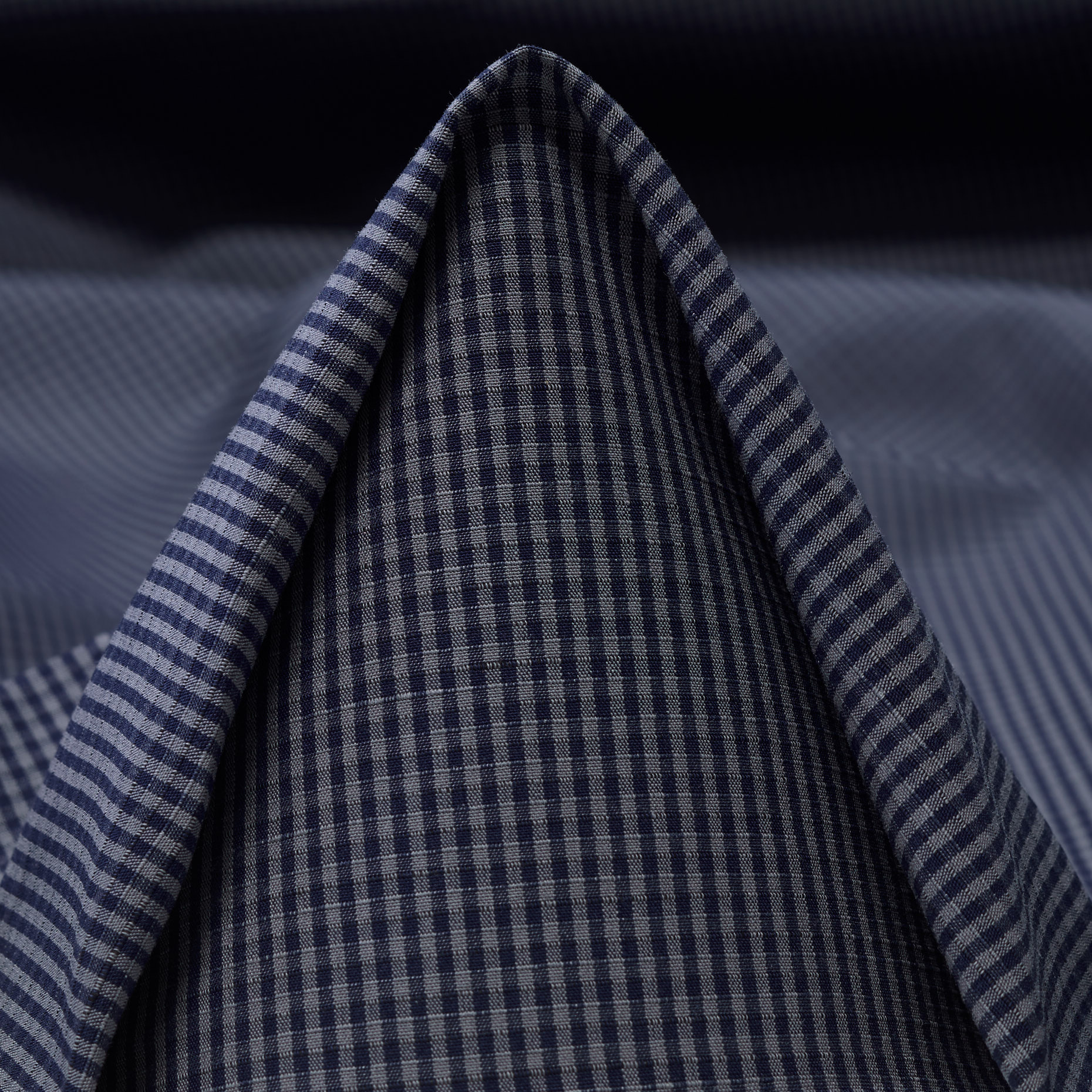 Cotone, Lino, Quadro, Deep Cobalt&Titanium (F0001741)