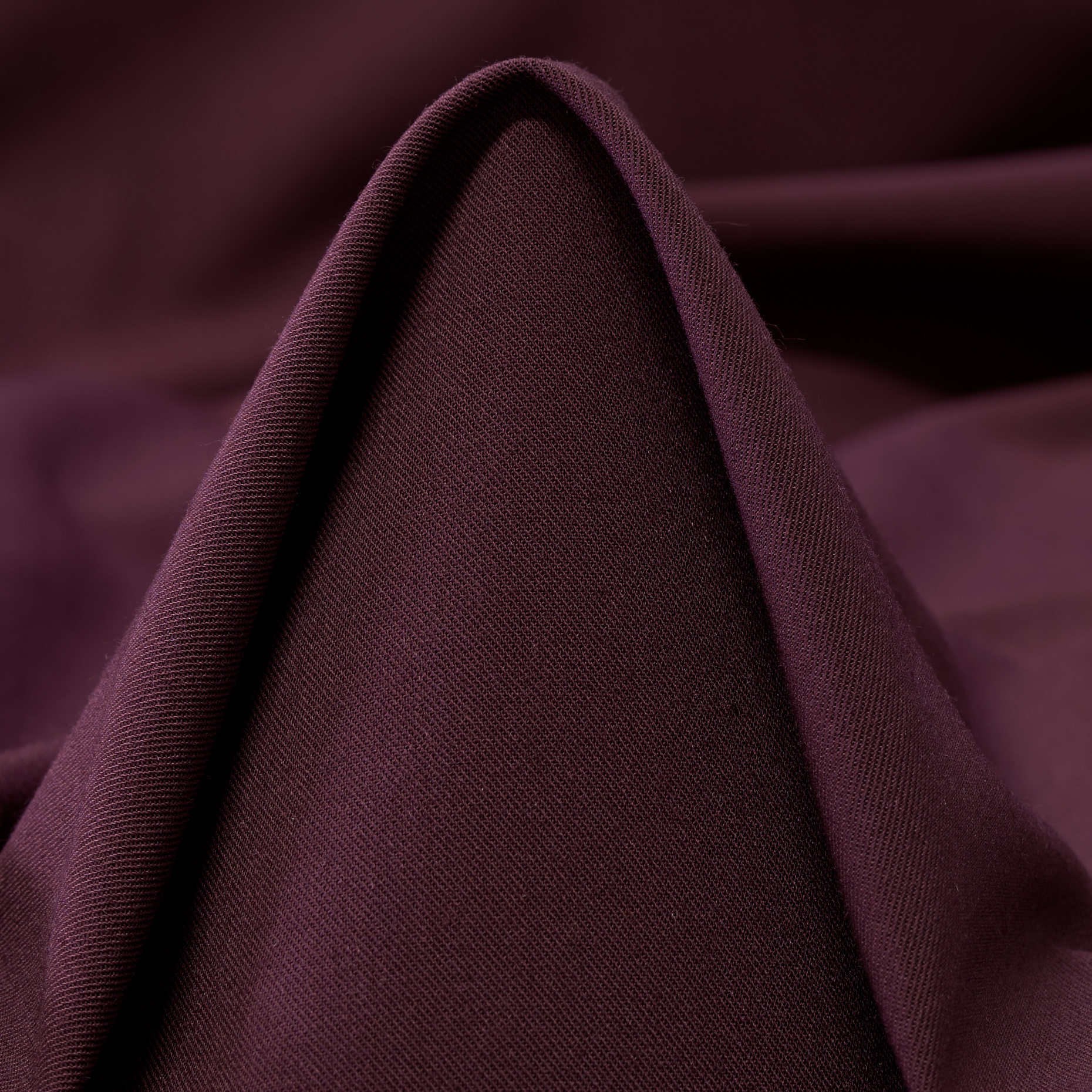 Twill, Mieszanka wiskozy, Stretch, Burgundy