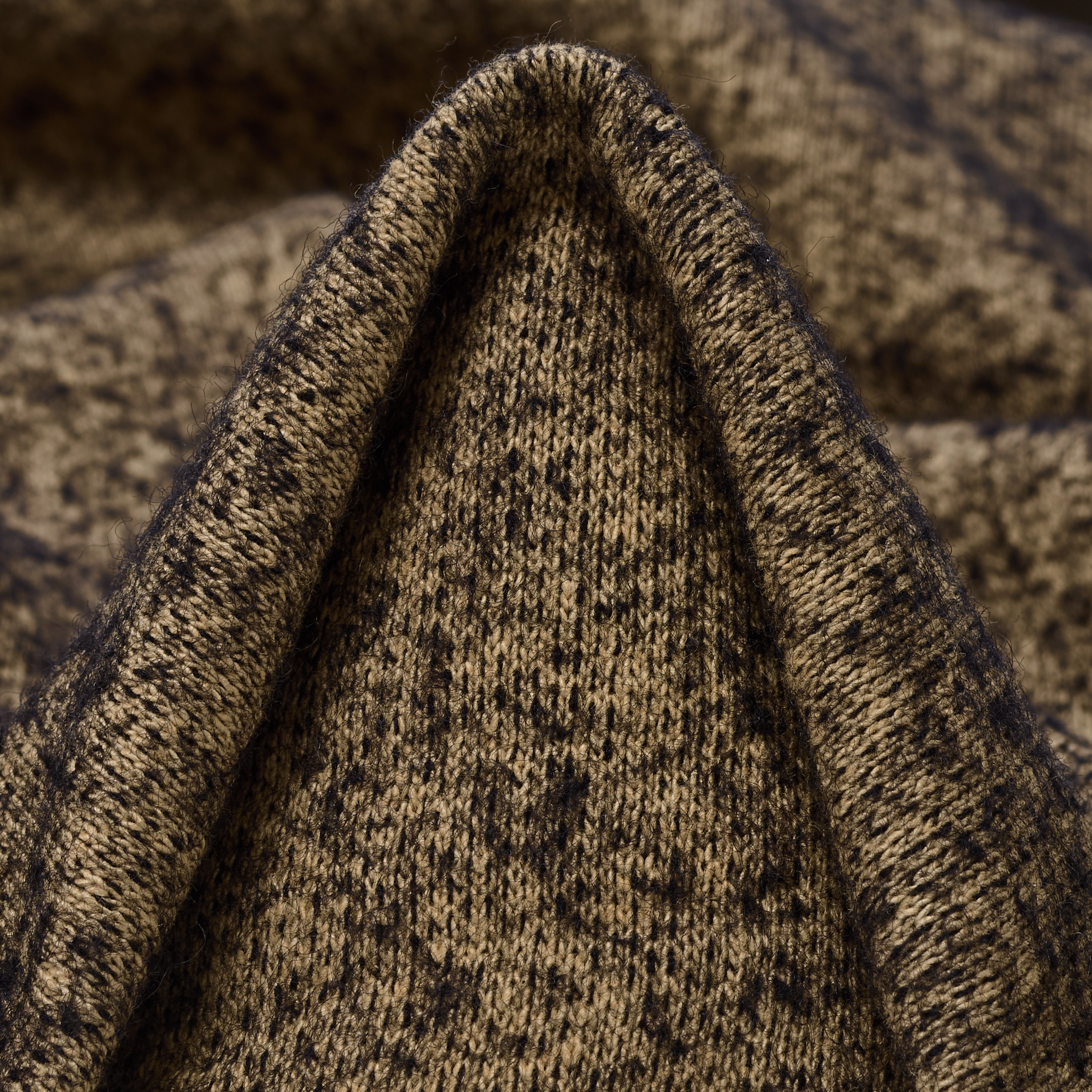 JERSEY, DOUBLE, WOOL COTTON, CROISSANT&BLACK (F000014323)