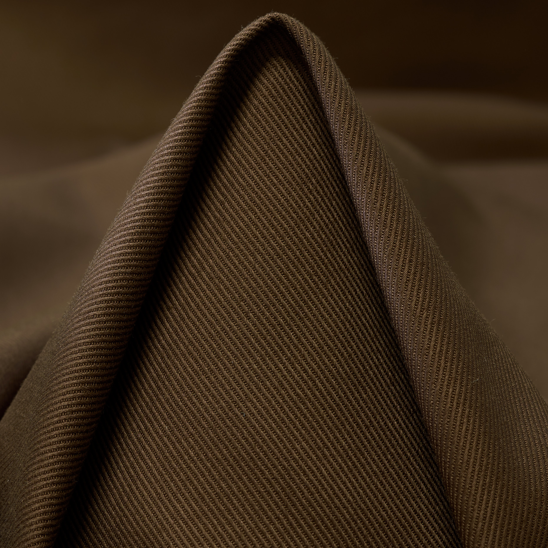 Twill, Baumwolle, Elastik, Cocoa Brown