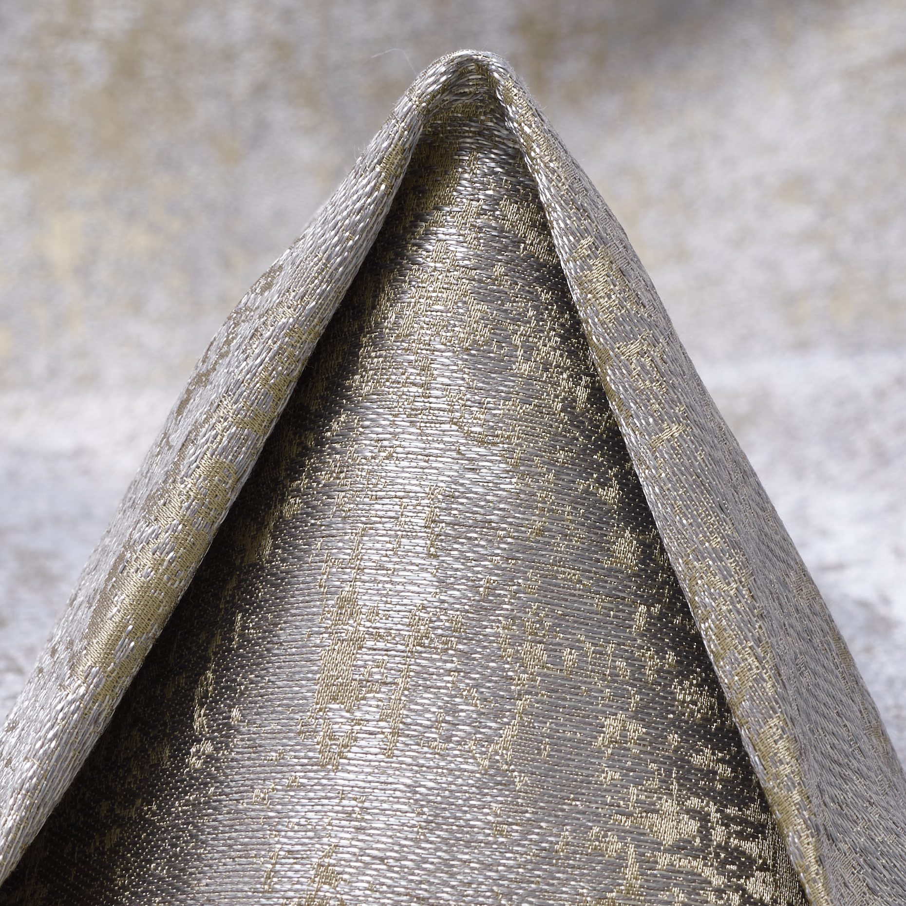 JACQUARD, VISCOSE, SILK BLEND, SILVER&ANTIQUE WHITE (F000053681)