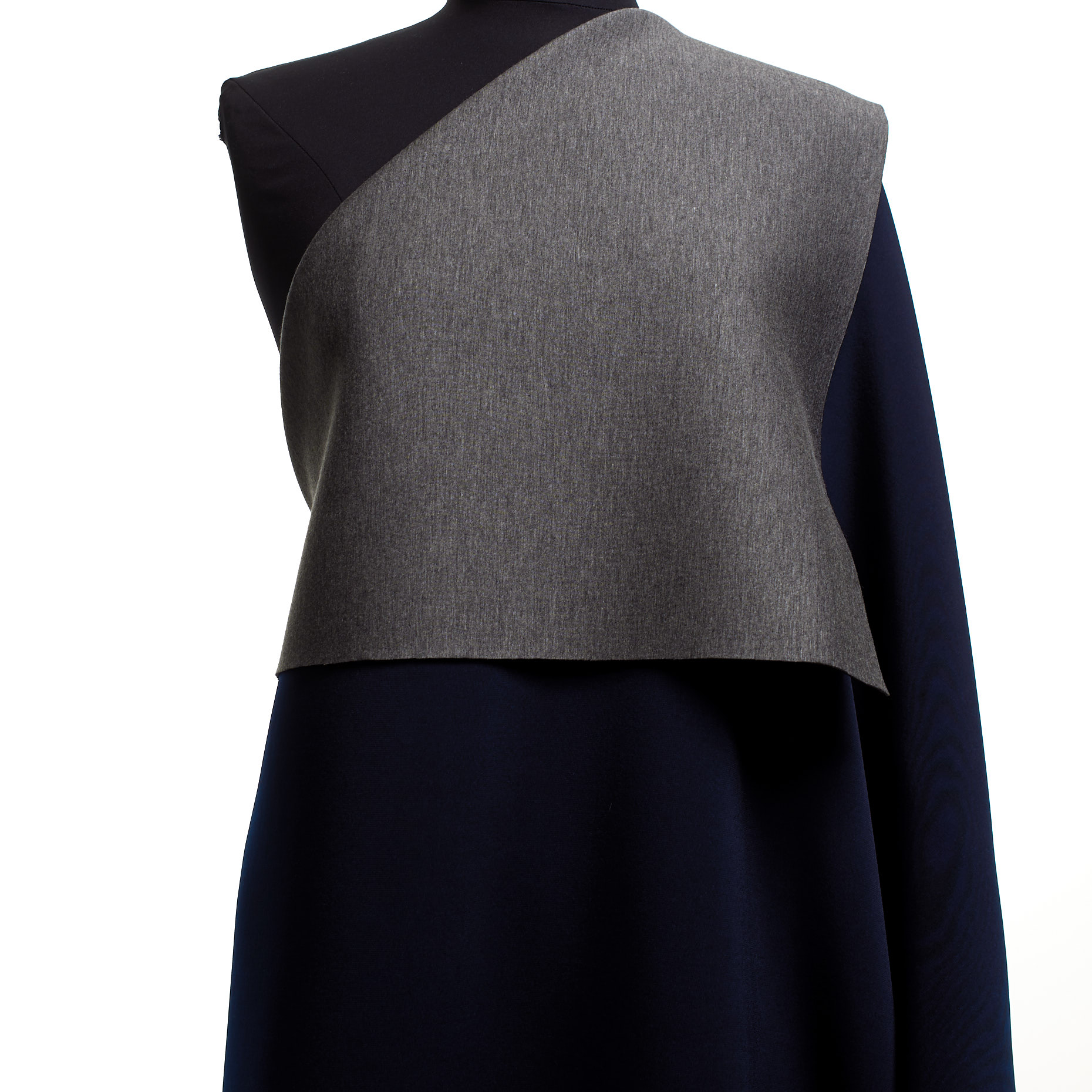 Jersey, Double, Punto Milano, Midnight Blue&Brushed Nickel