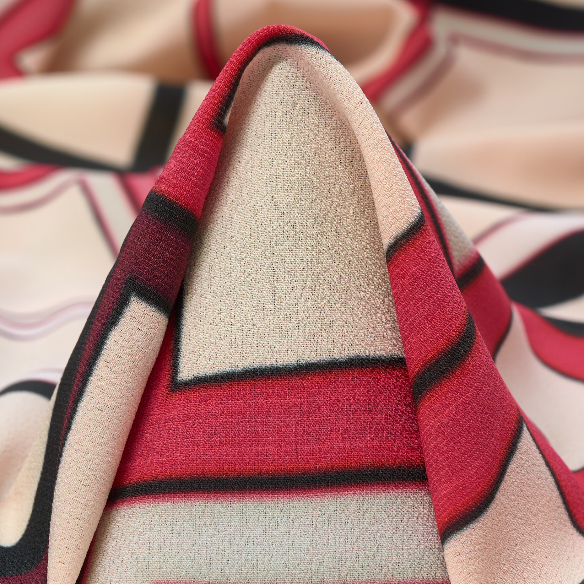 CRÊPE DE CHINE, PRINTED, MAUVE CHALK