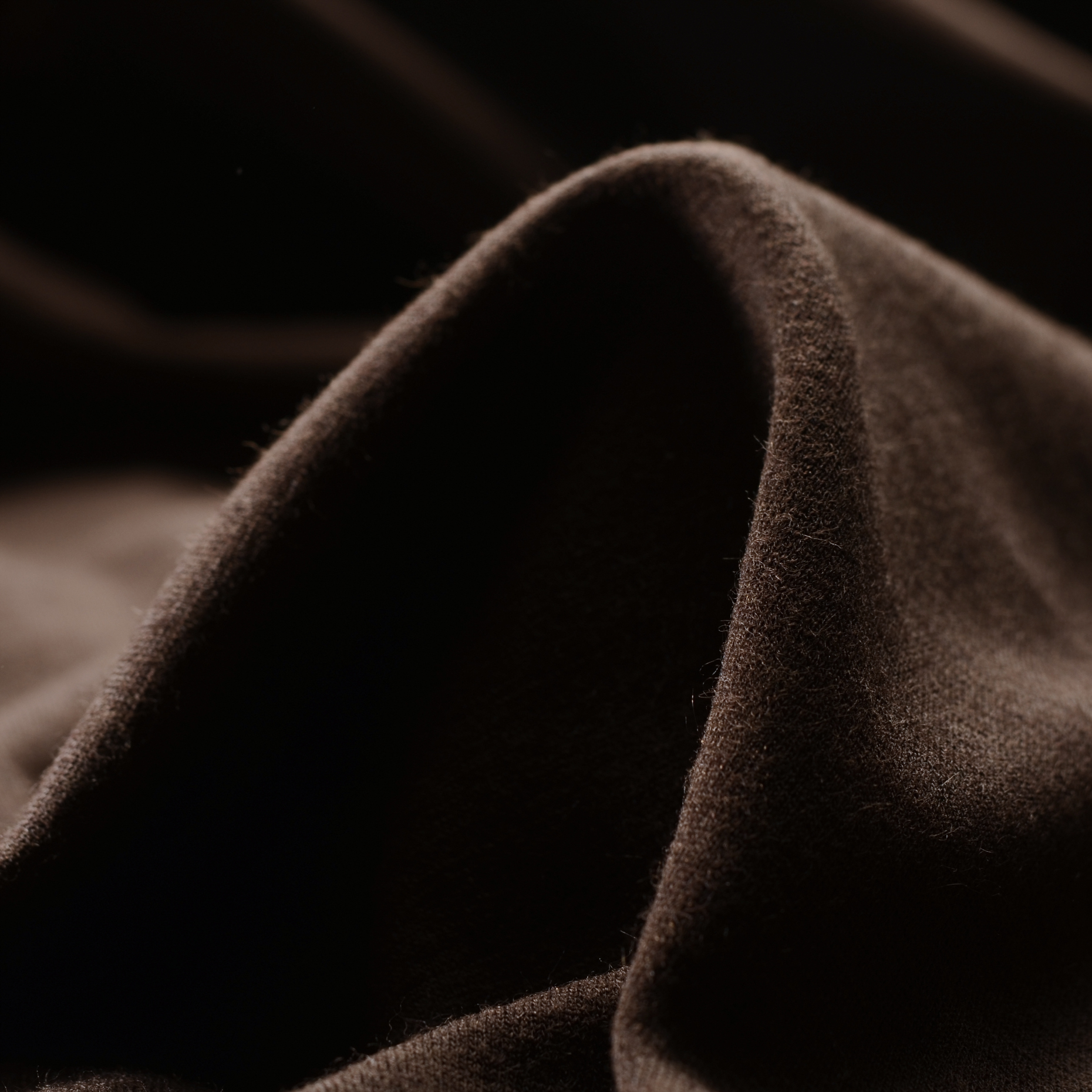 JERSEY, WOOL BLEND, CHOCOLATE