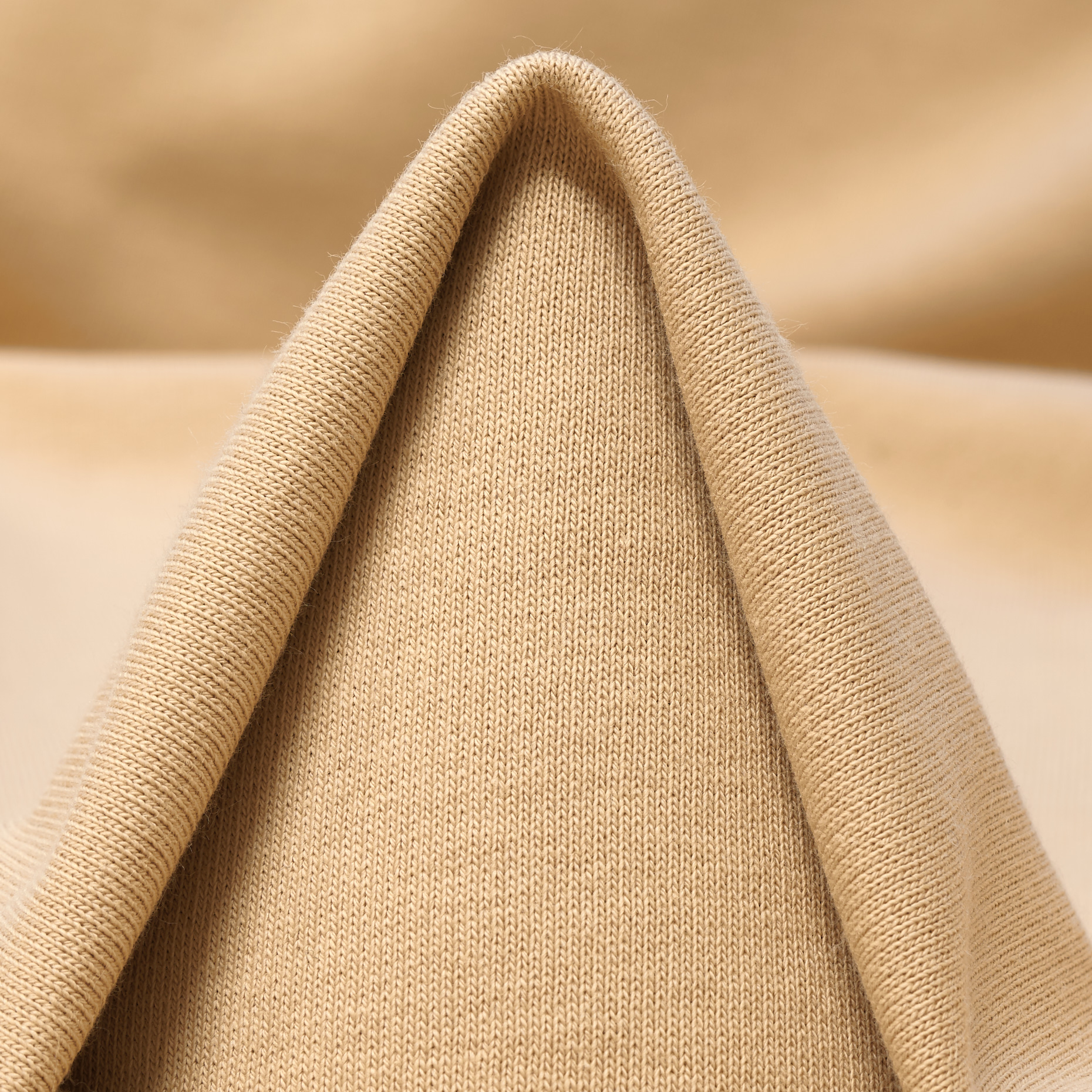FRENCH TERRY, COTTON, ALMOND BUFF (F000052915)