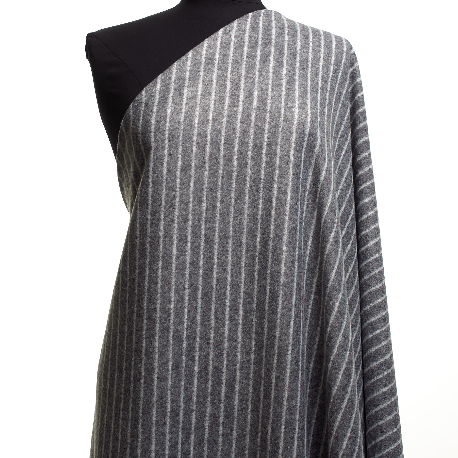 Jersey, Wolle Mix, Brushed, Ghost Gray&Brilliant White