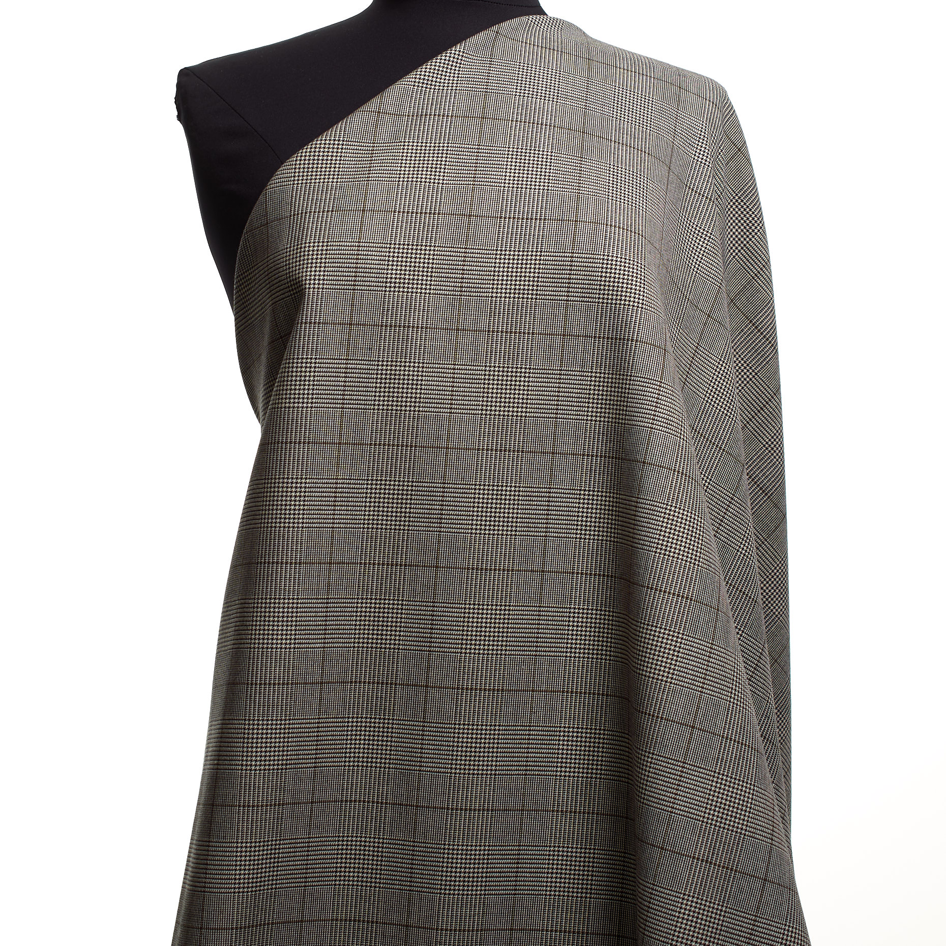 Virgin Wool, Cotton Blend, Check, Anthracite&Silver Cloud