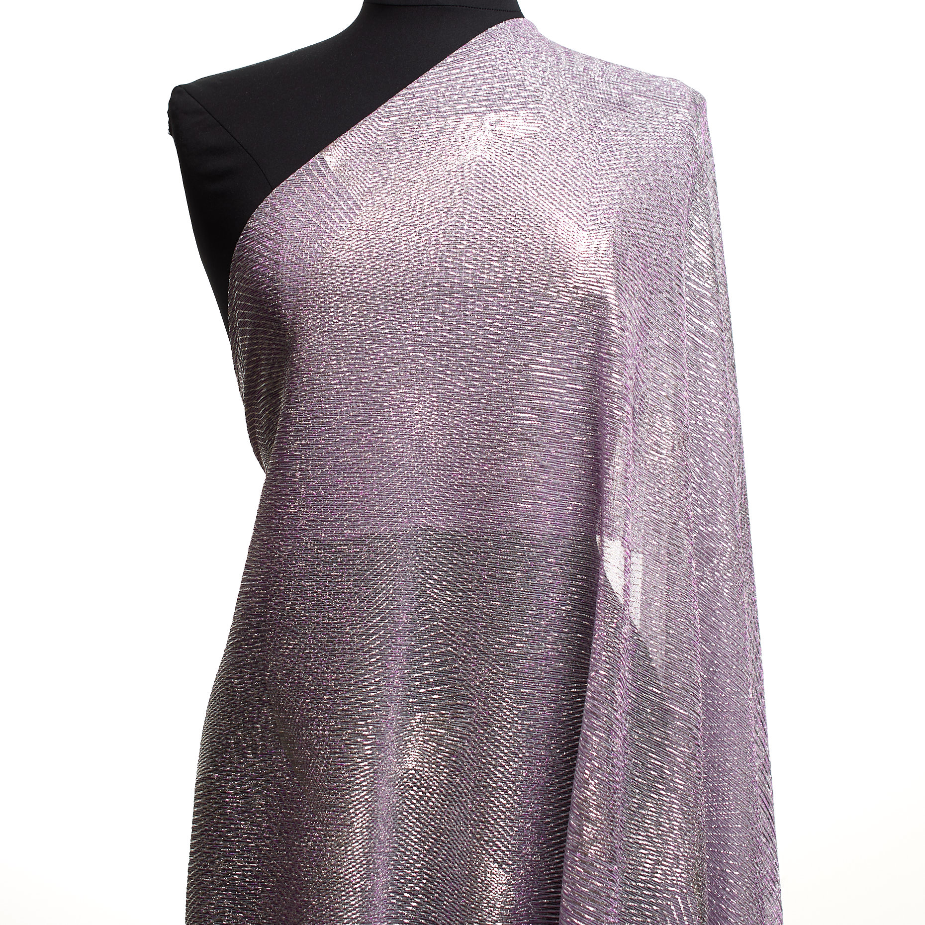 Jersey, Lurex, Połysk, Fair Orchid&Silver