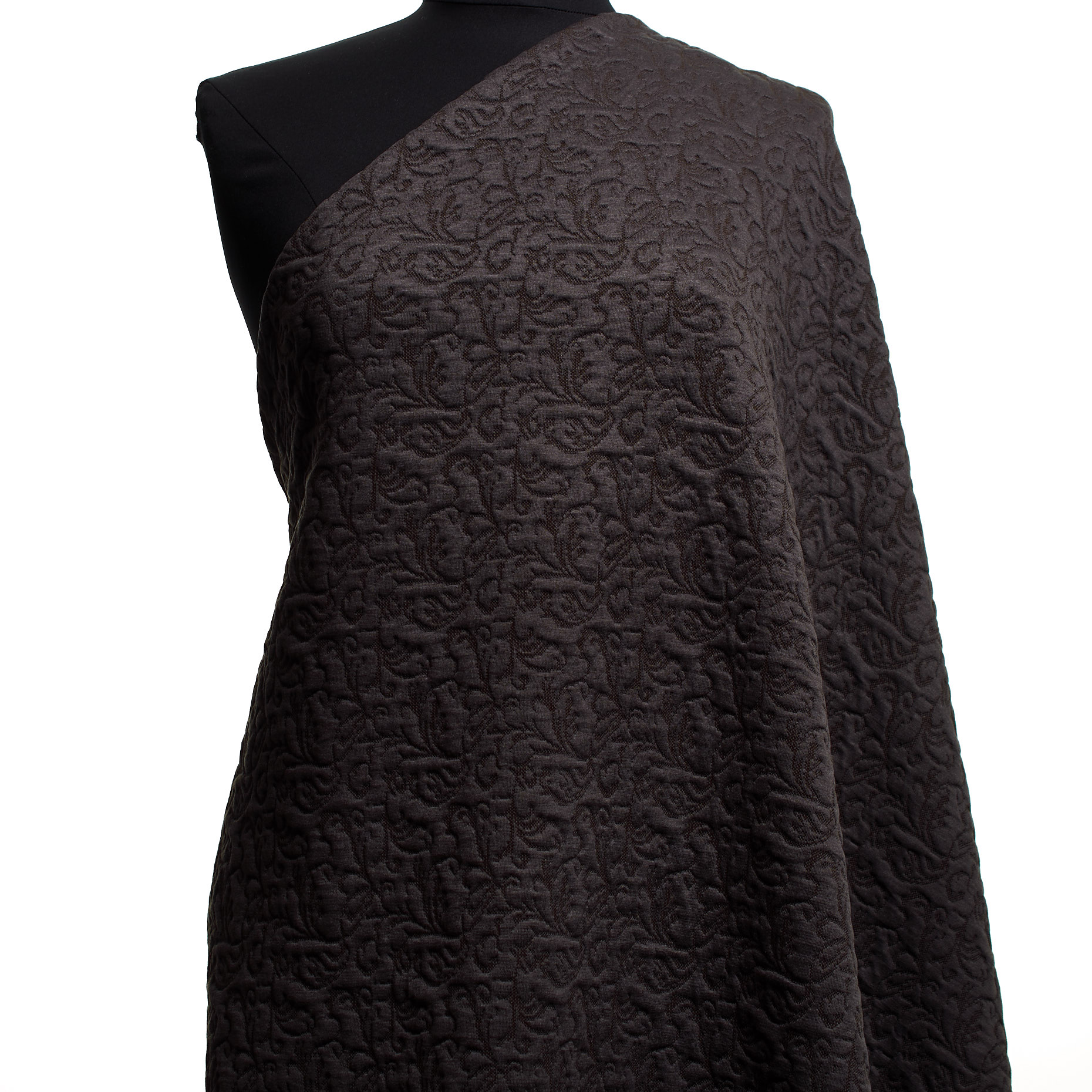 JERSEY, JACQUARD, COFFEE